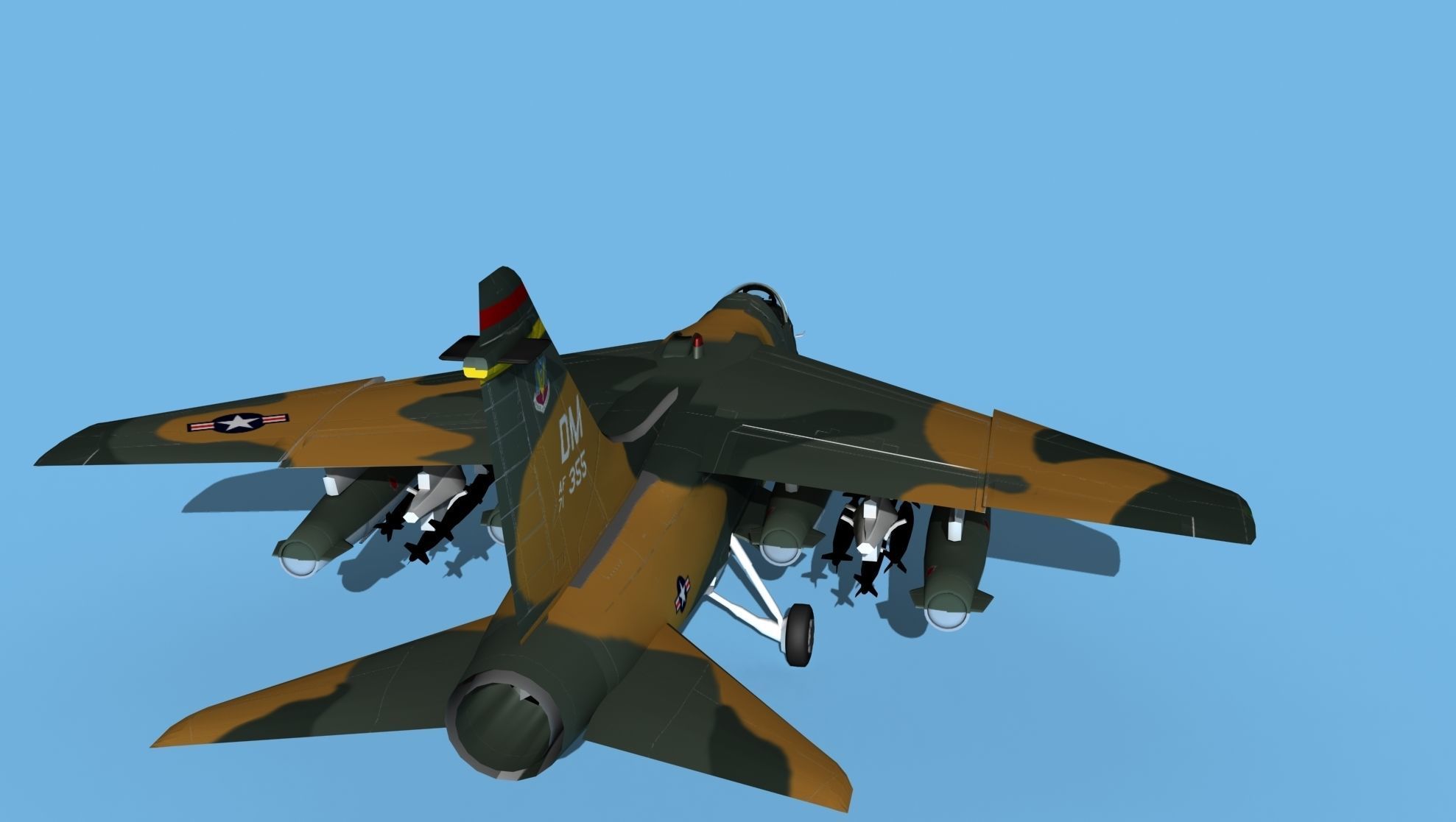 Chance Vought A-7E Corsair II V01 USAF 3D model_6