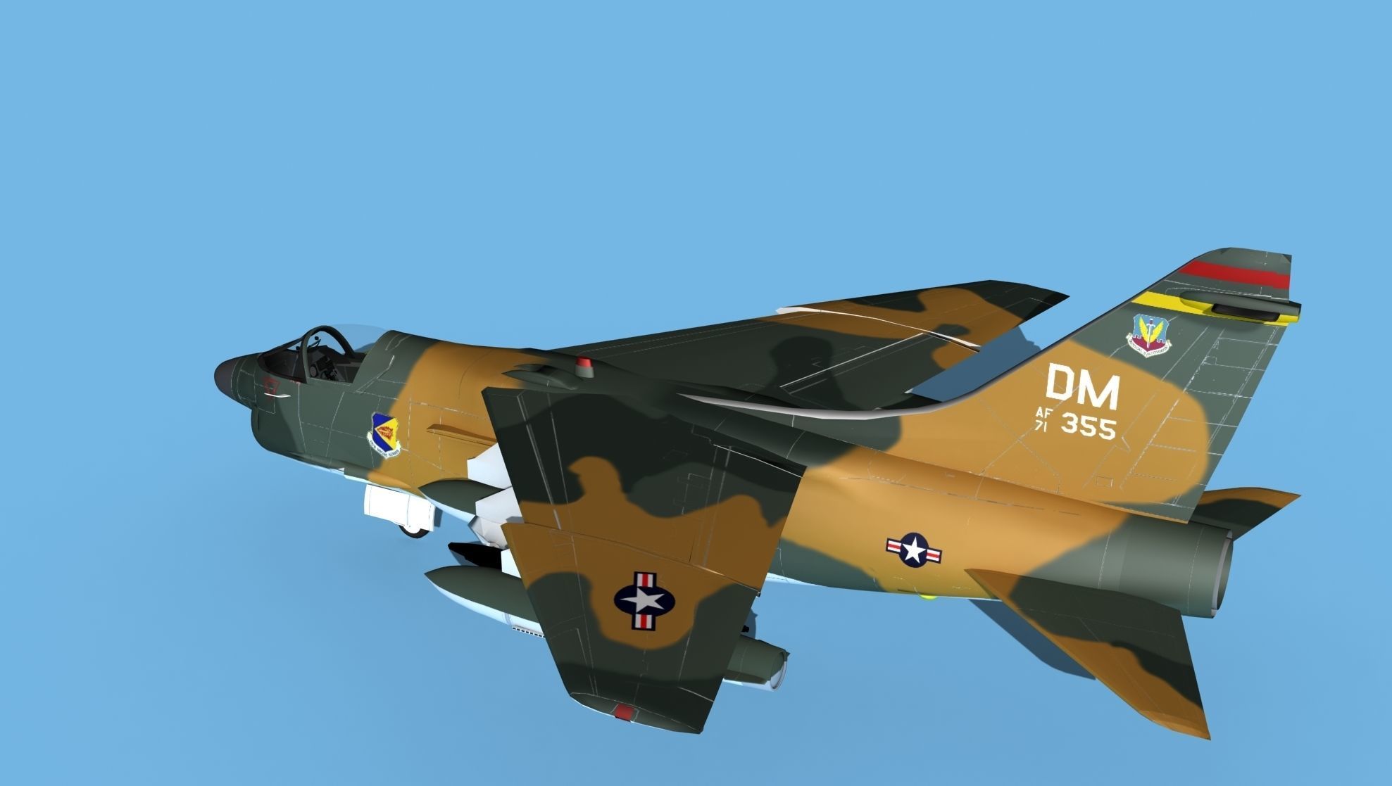 Chance Vought A-7E Corsair II V01 USAF 3D model_8