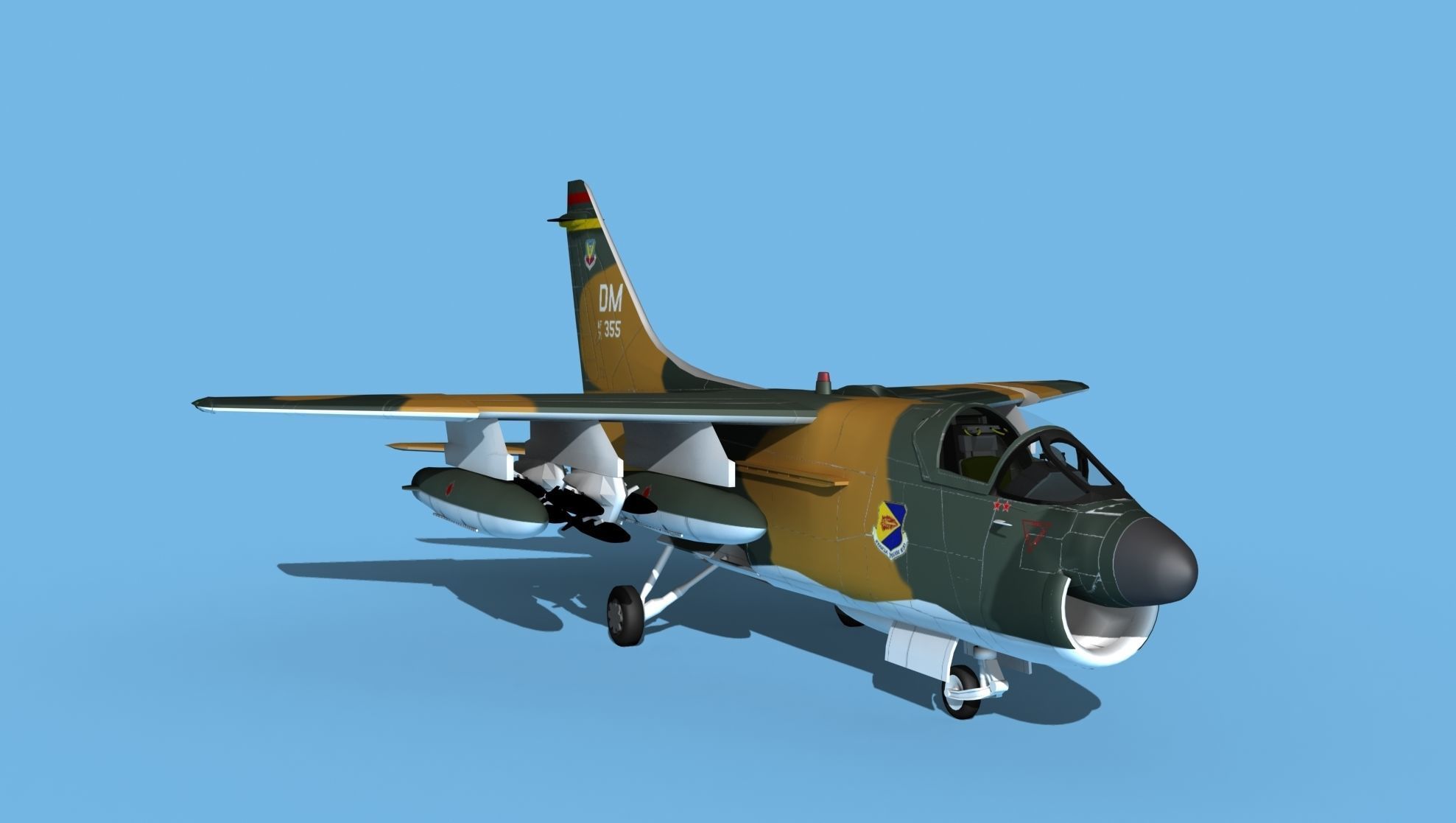 Chance Vought A-7E Corsair II V01 USAF 3D model_2