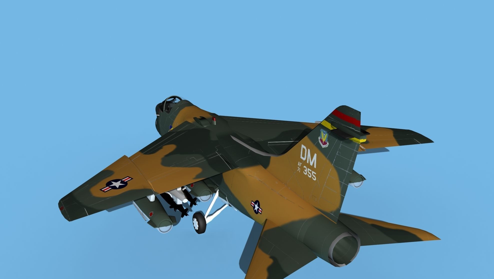 Chance Vought A-7E Corsair II V01 USAF 3D model_7