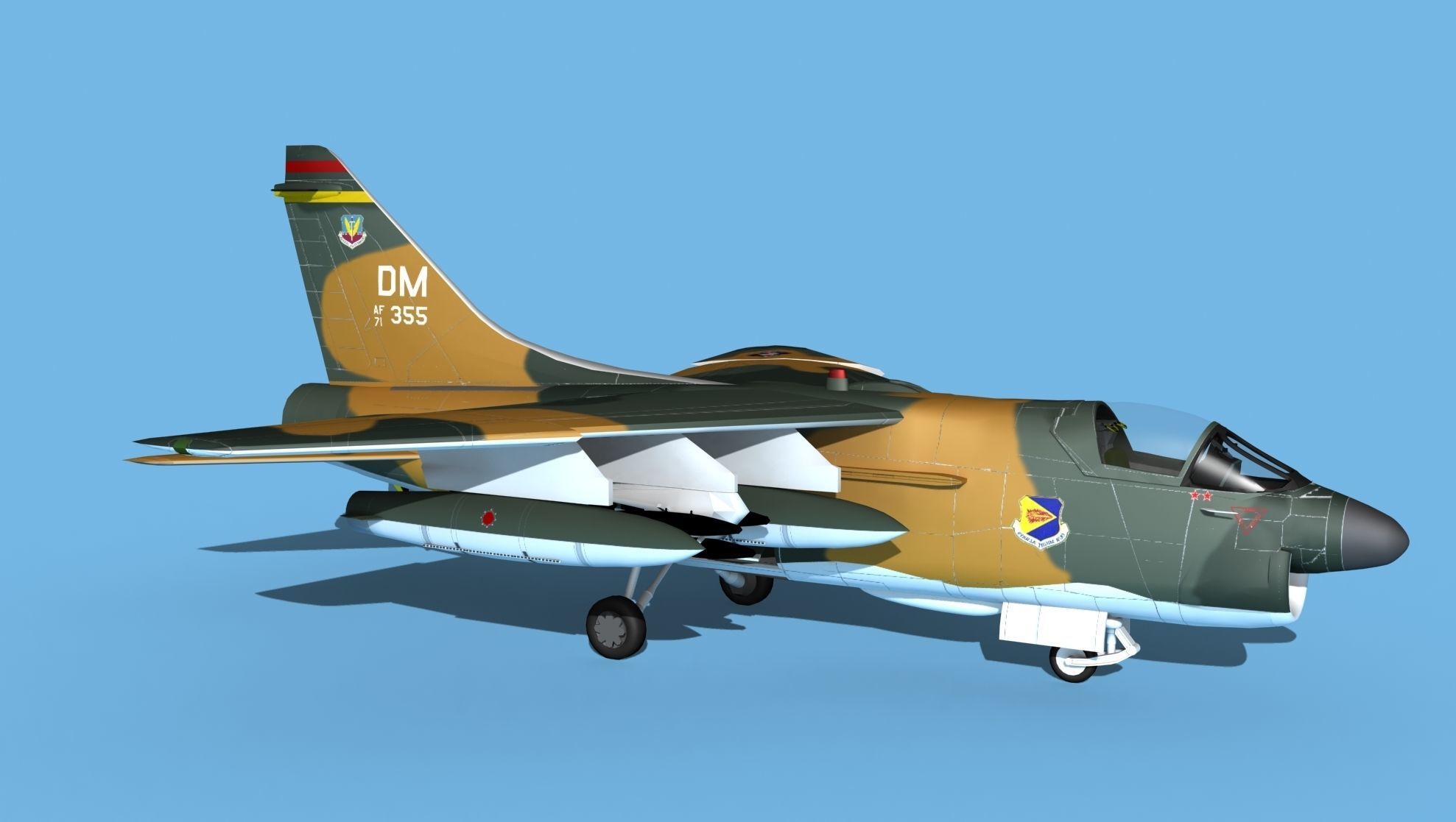 Chance Vought A-7E Corsair II V01 USAF 3D model_3