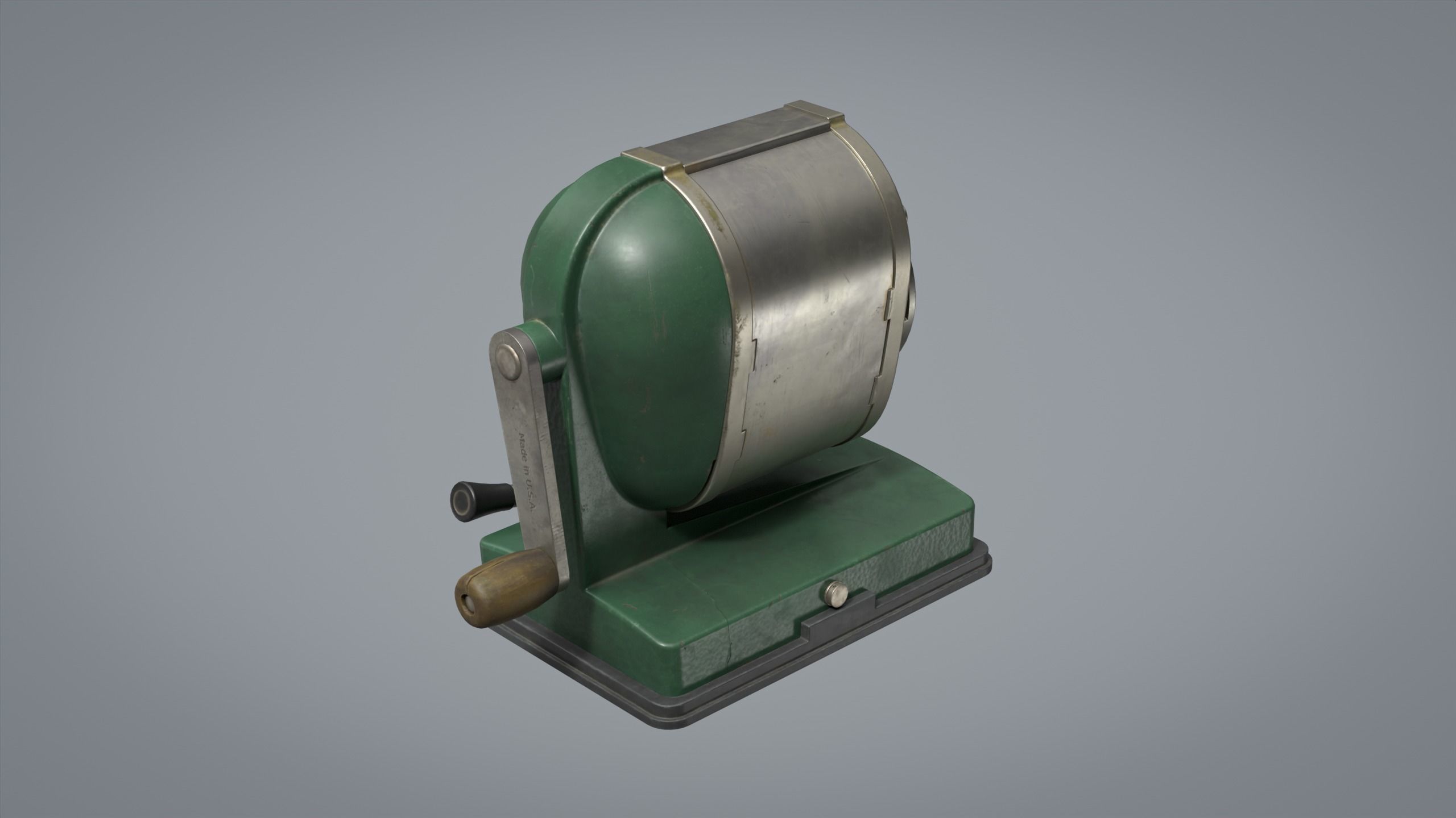 Vintage Pencil Sharpener  Low-poly 3D model_1