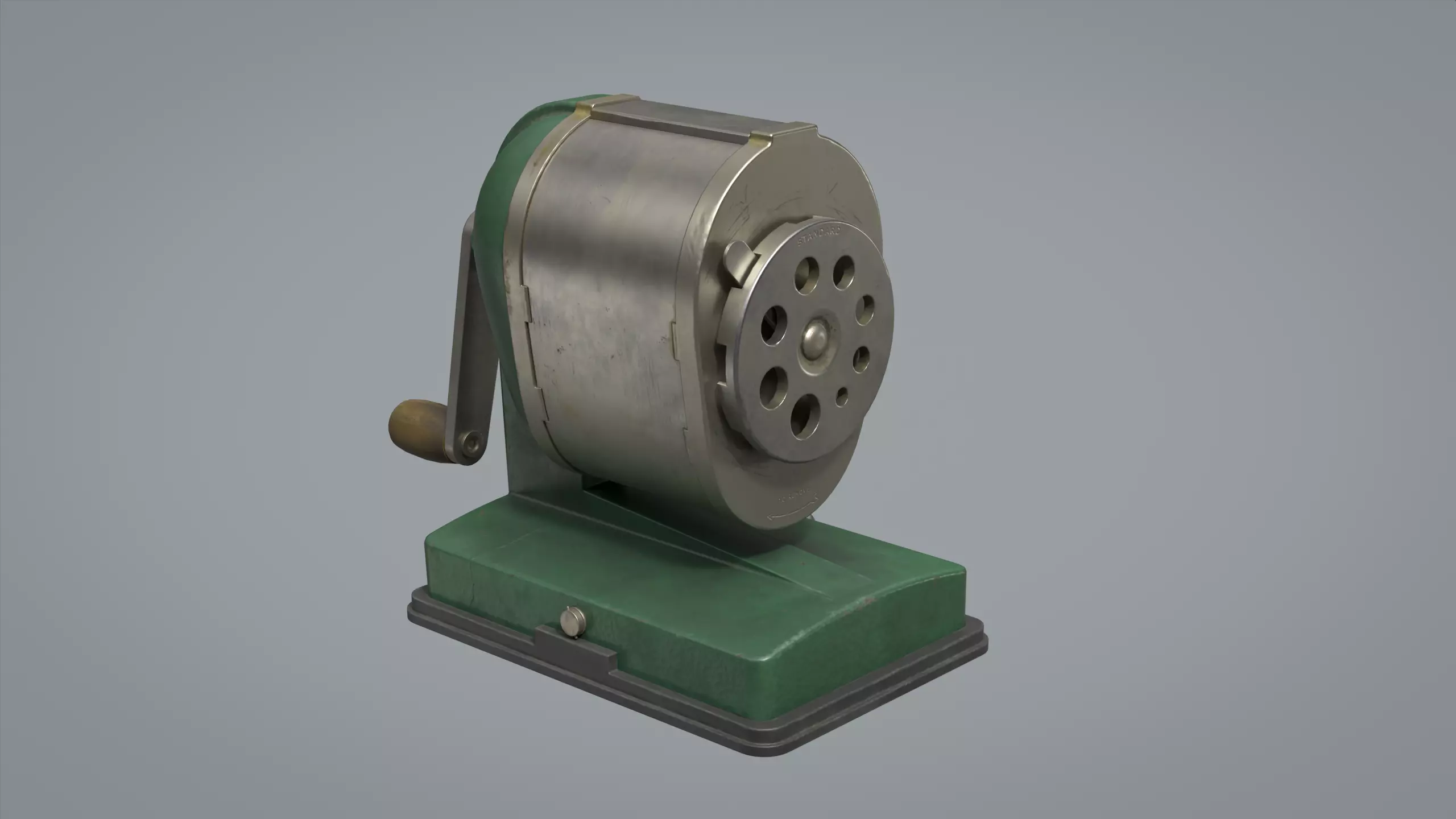 Vintage Pencil Sharpener  Low-poly 3D model_0