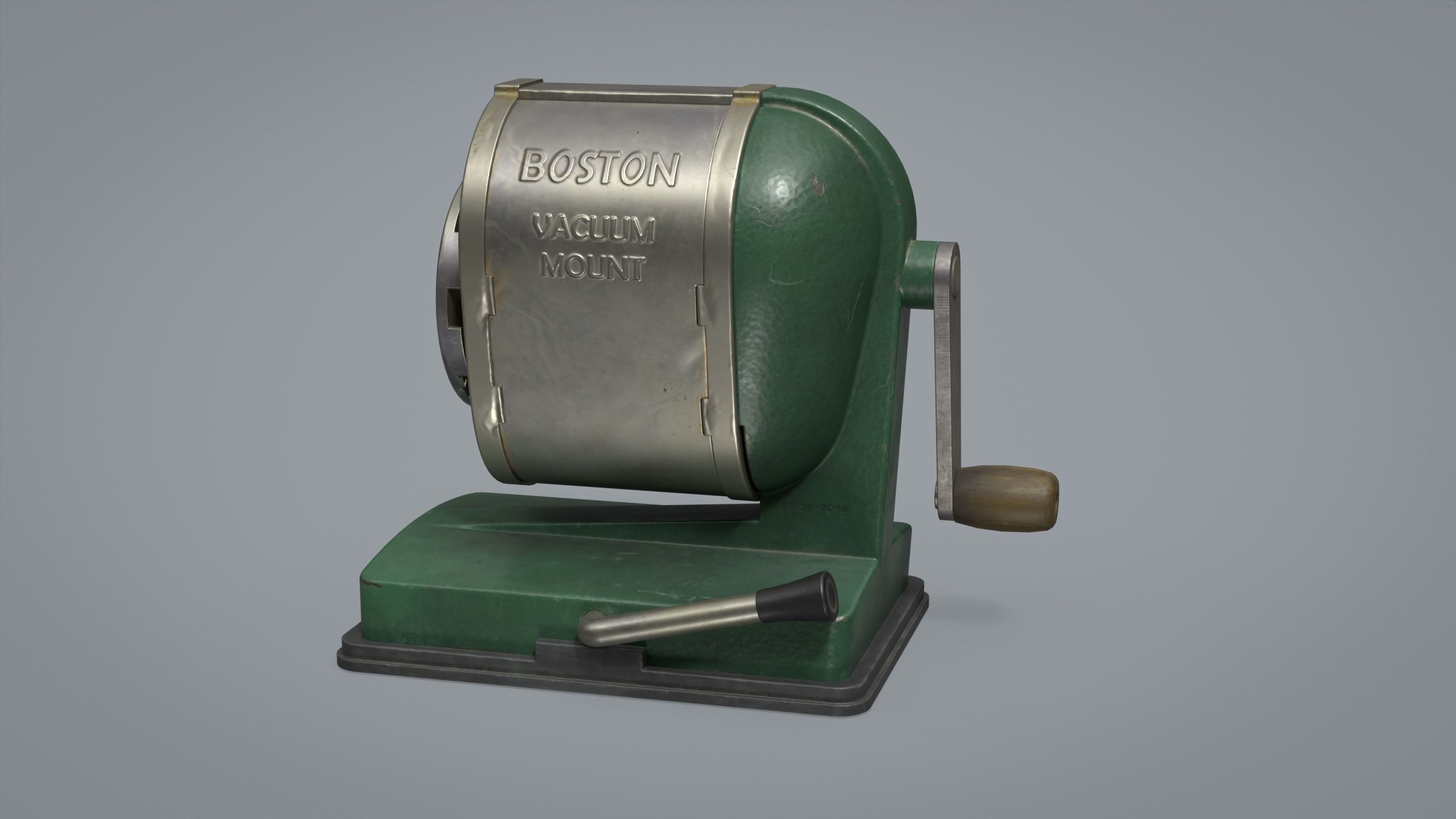 Vintage Pencil Sharpener  Low-poly 3D model_4