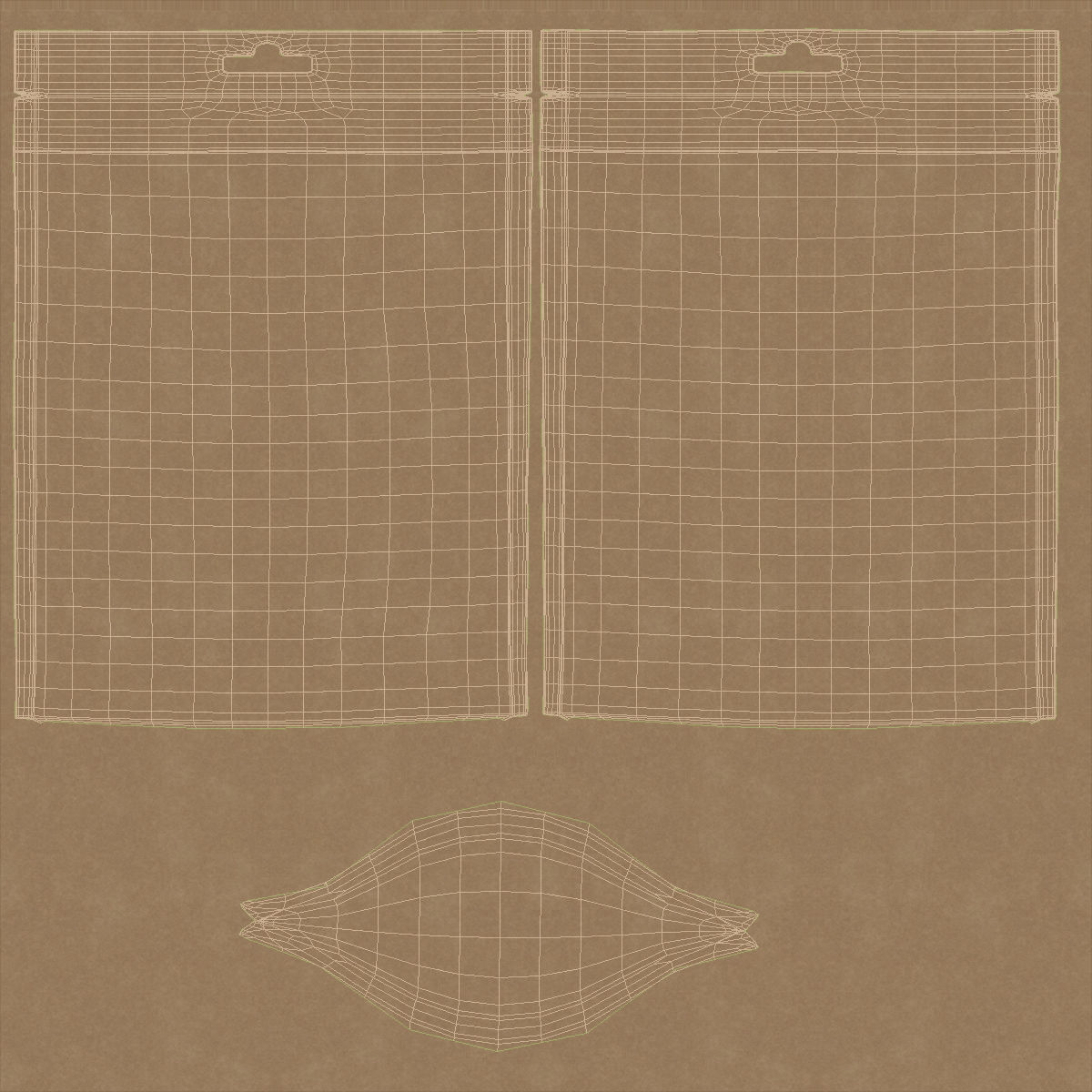 Paper pouch v5 PBR 3D model_6