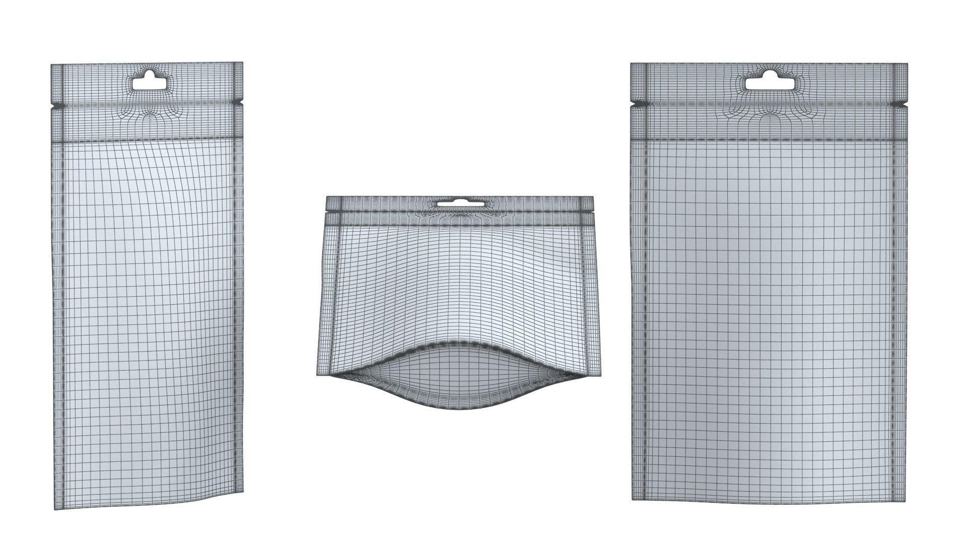 Paper pouch v5 PBR 3D model_8