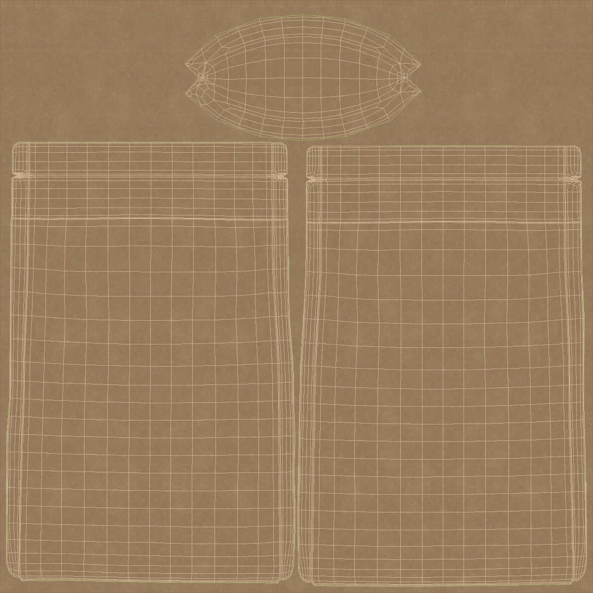 Paper pouch v6 PBR 3D model_6