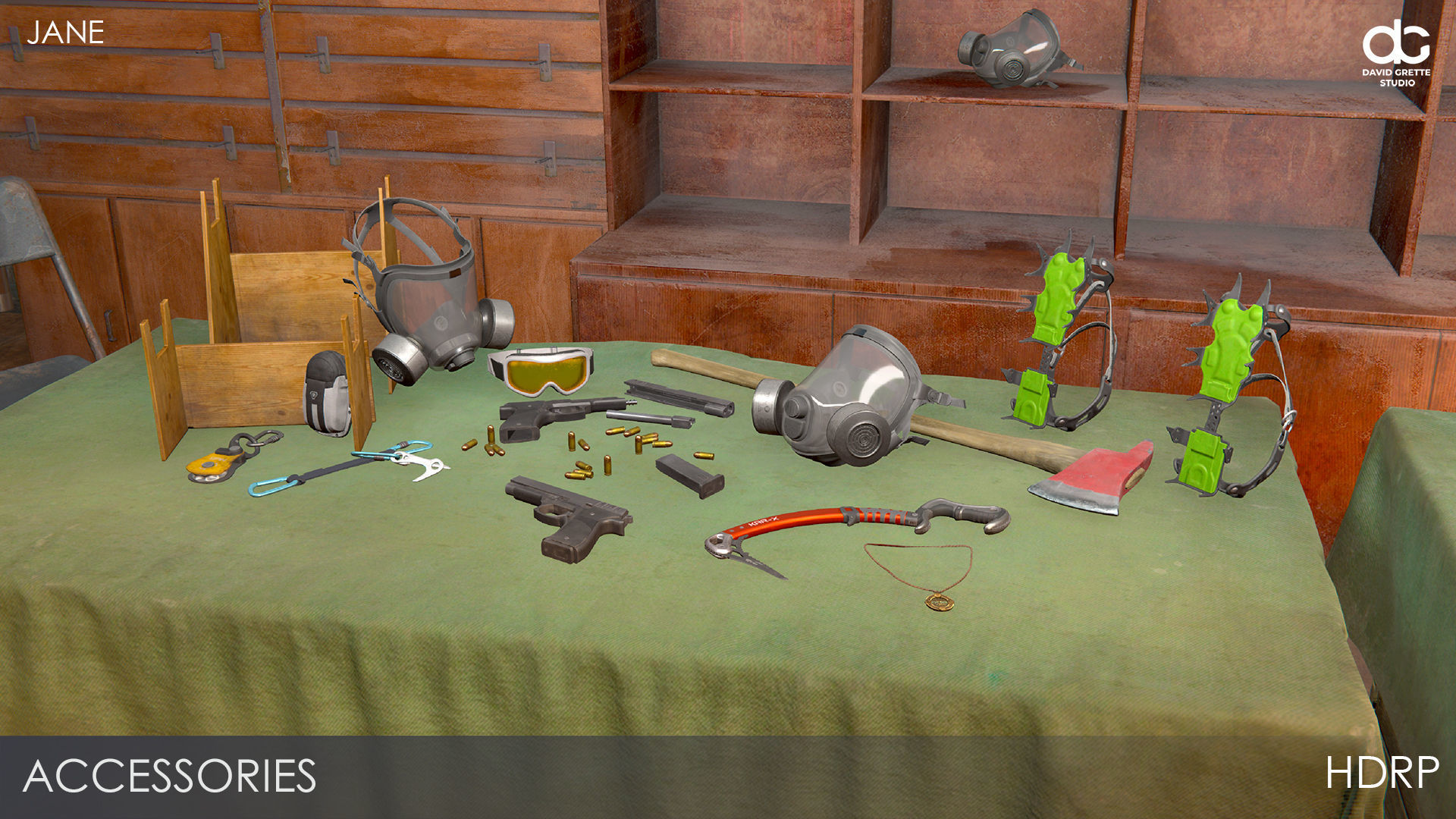 Adventure Character Jane from Pack 1 Low-poly 3D model_45