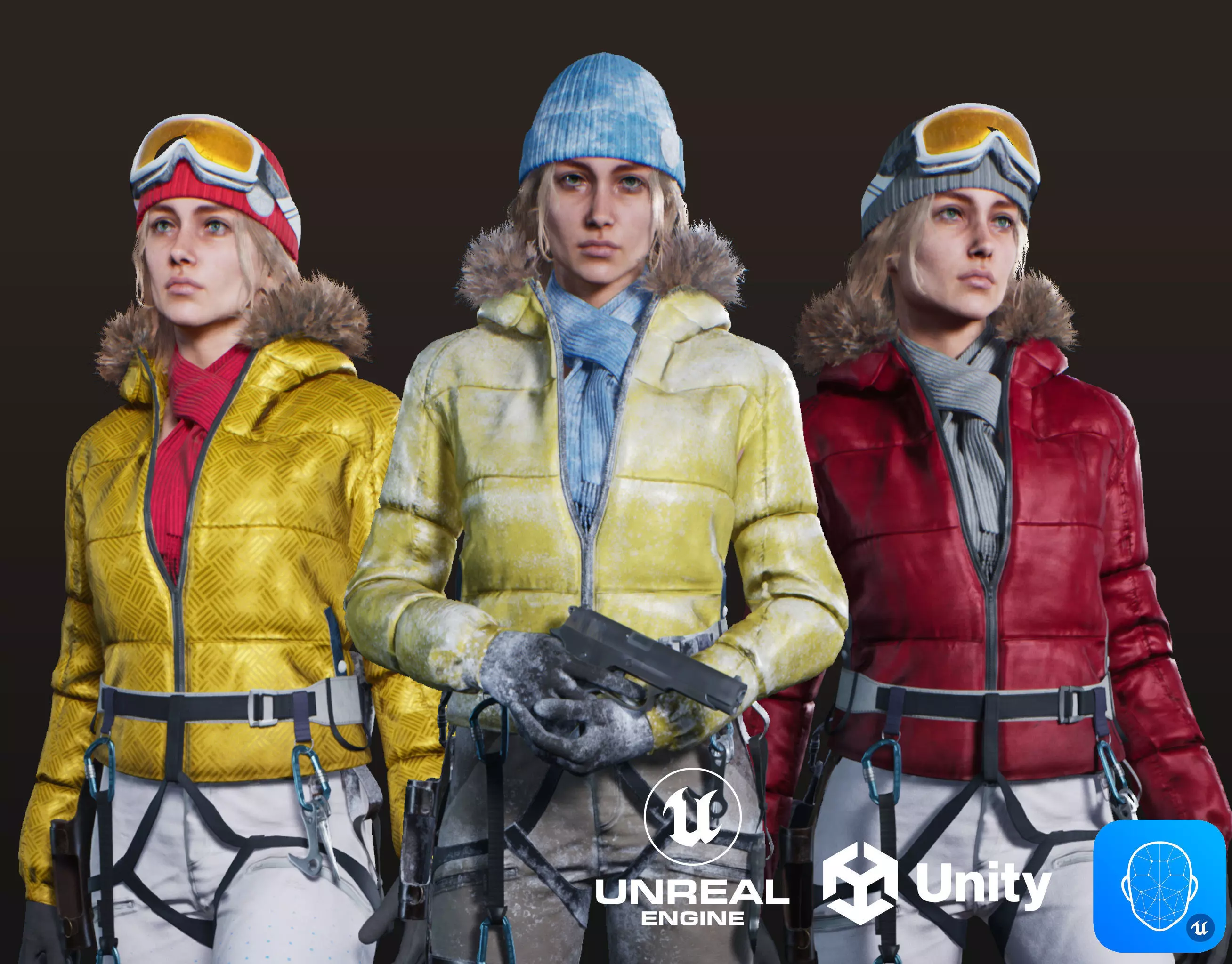 Adventure Character Jane from Pack 1 Low-poly 3D model_0