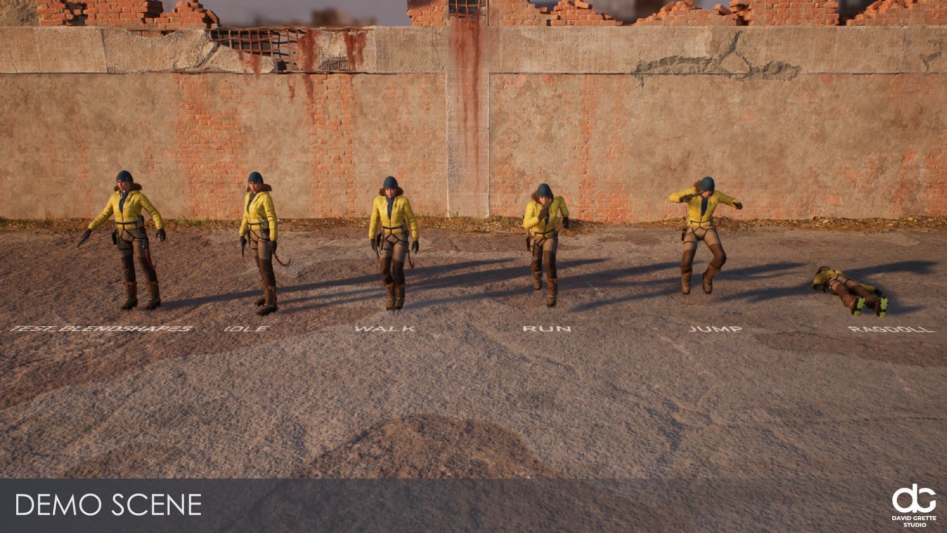 Adventure Character Jane from Pack 1 Low-poly 3D model_23