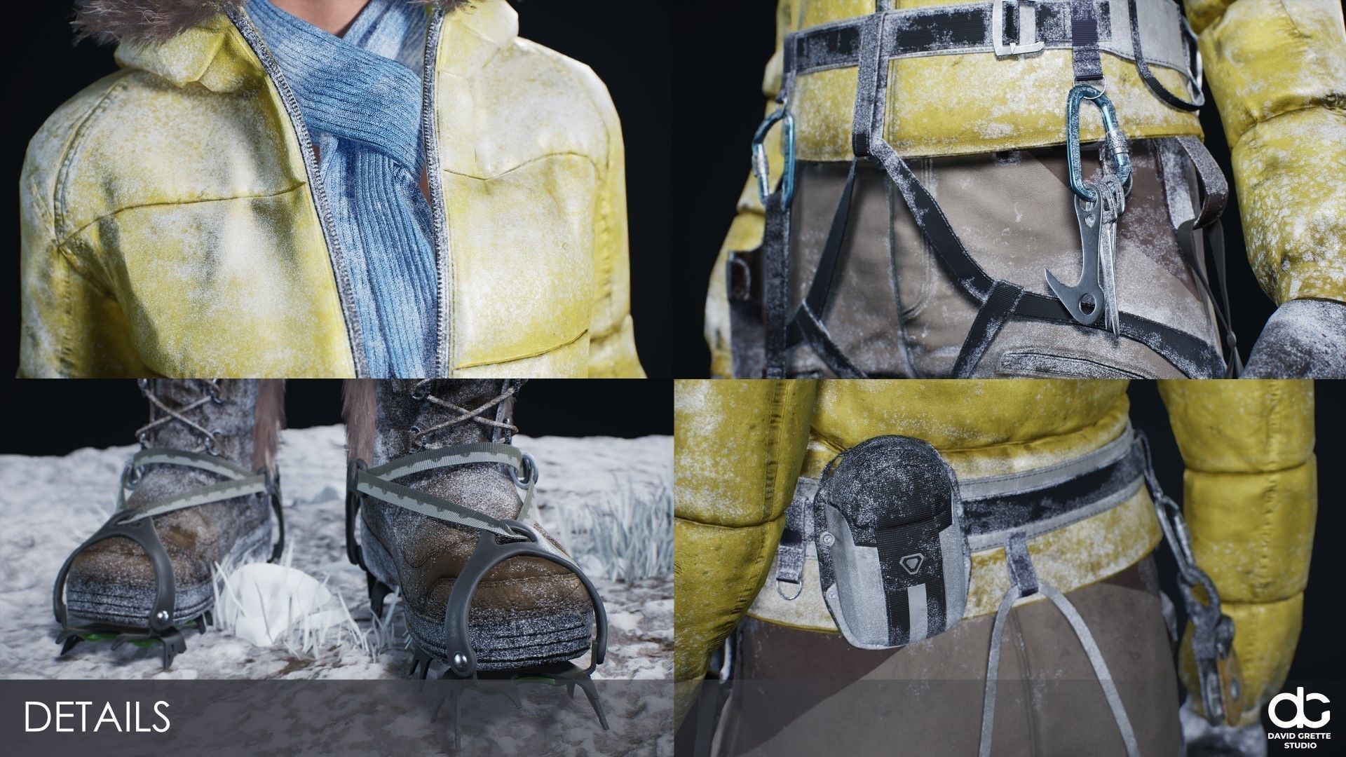 Adventure Character Jane from Pack 1 Low-poly 3D model_7