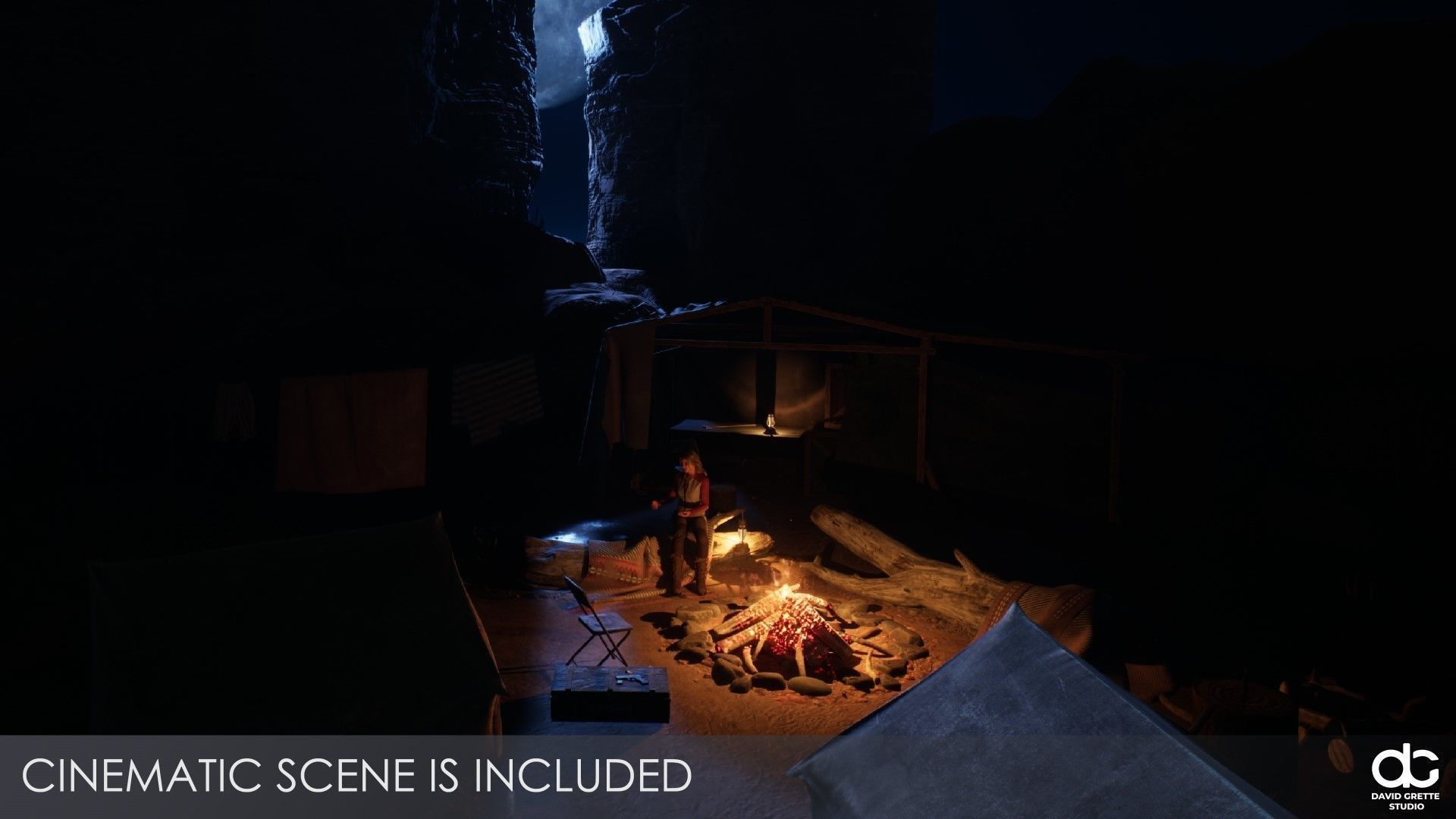 Adventure Character Jane from Pack 1 Low-poly 3D model_10