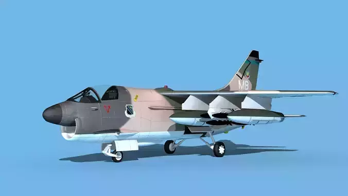 Chance Vought A-7E Corsair II V03 USAF 3D model
