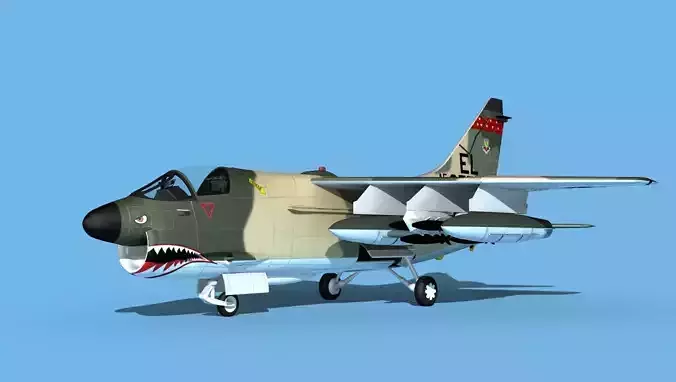 Chance Vought A-7E Corsair II V05 USAF 3D model