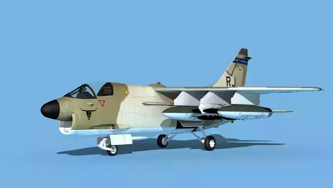 Chance Vought A-7E Corsair II V06 USAF 3D model
