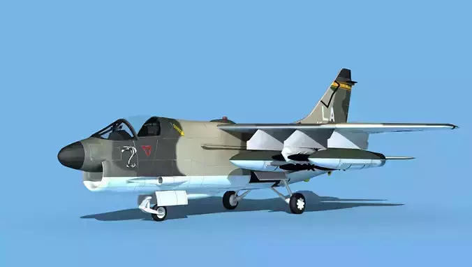 Chance Vought A-7E Corsair II V07 USAF 3D model