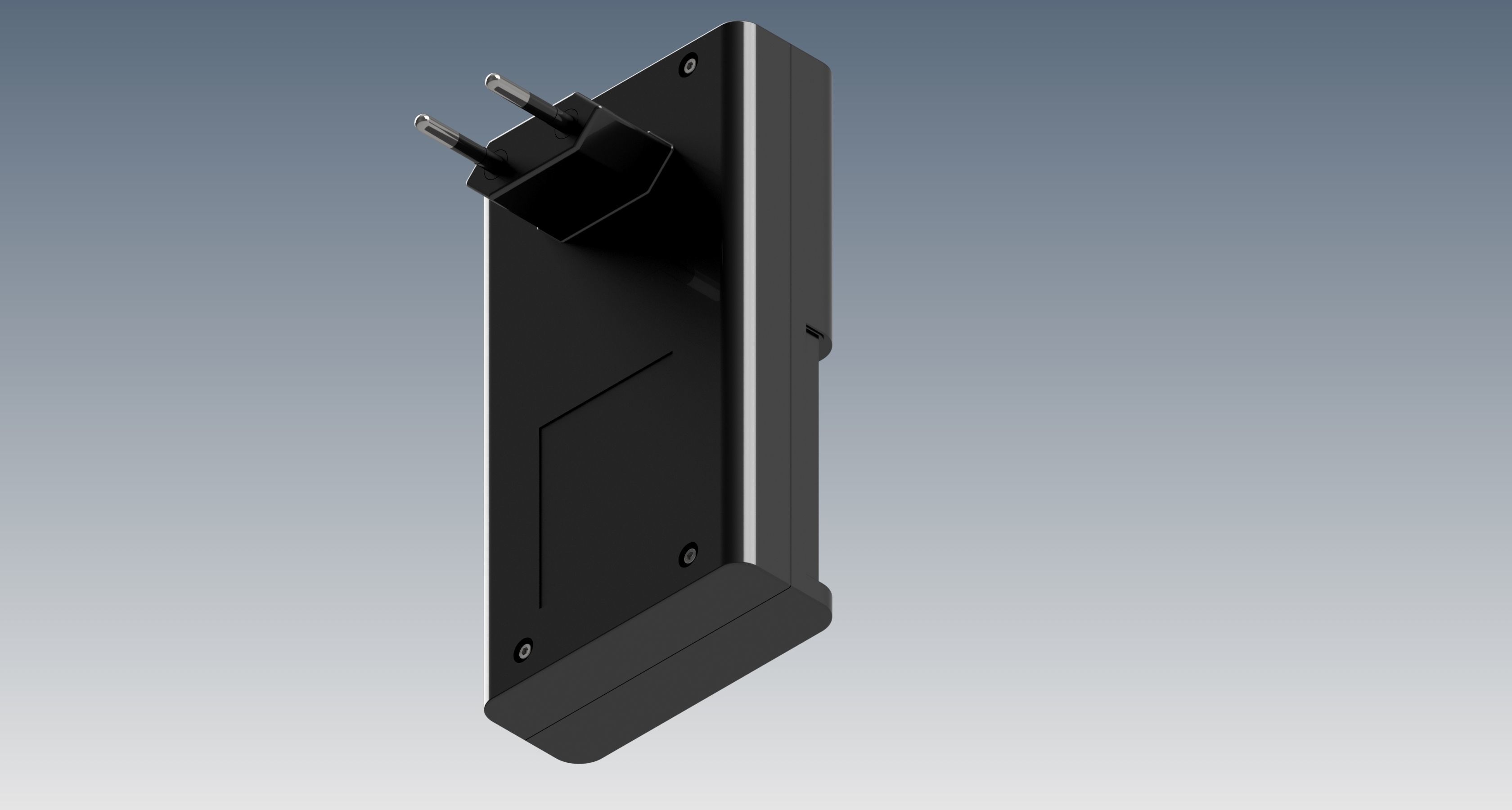 Battery charger for AA batteries  3D model_2