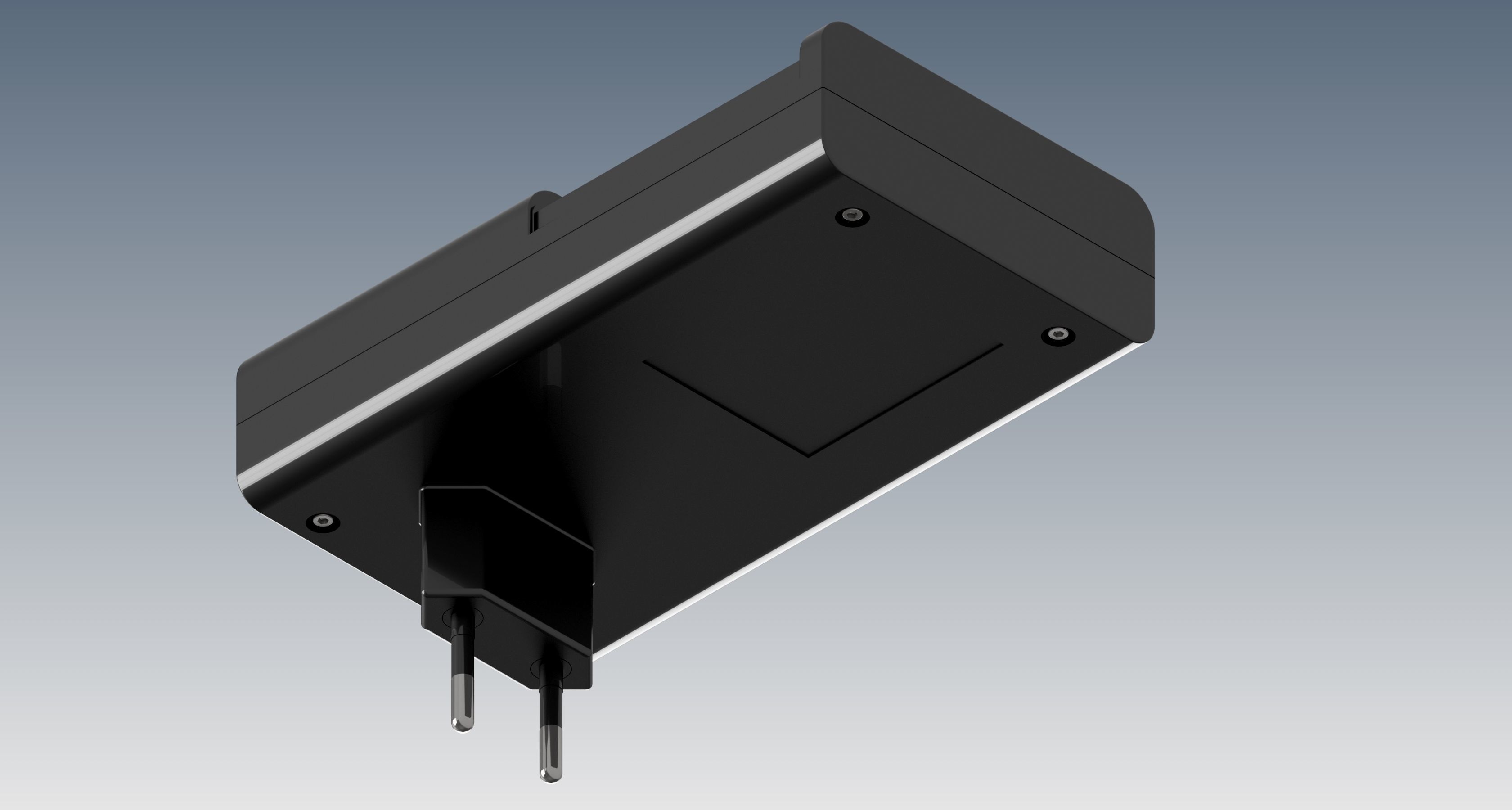 Battery charger for AA batteries  3D model_4