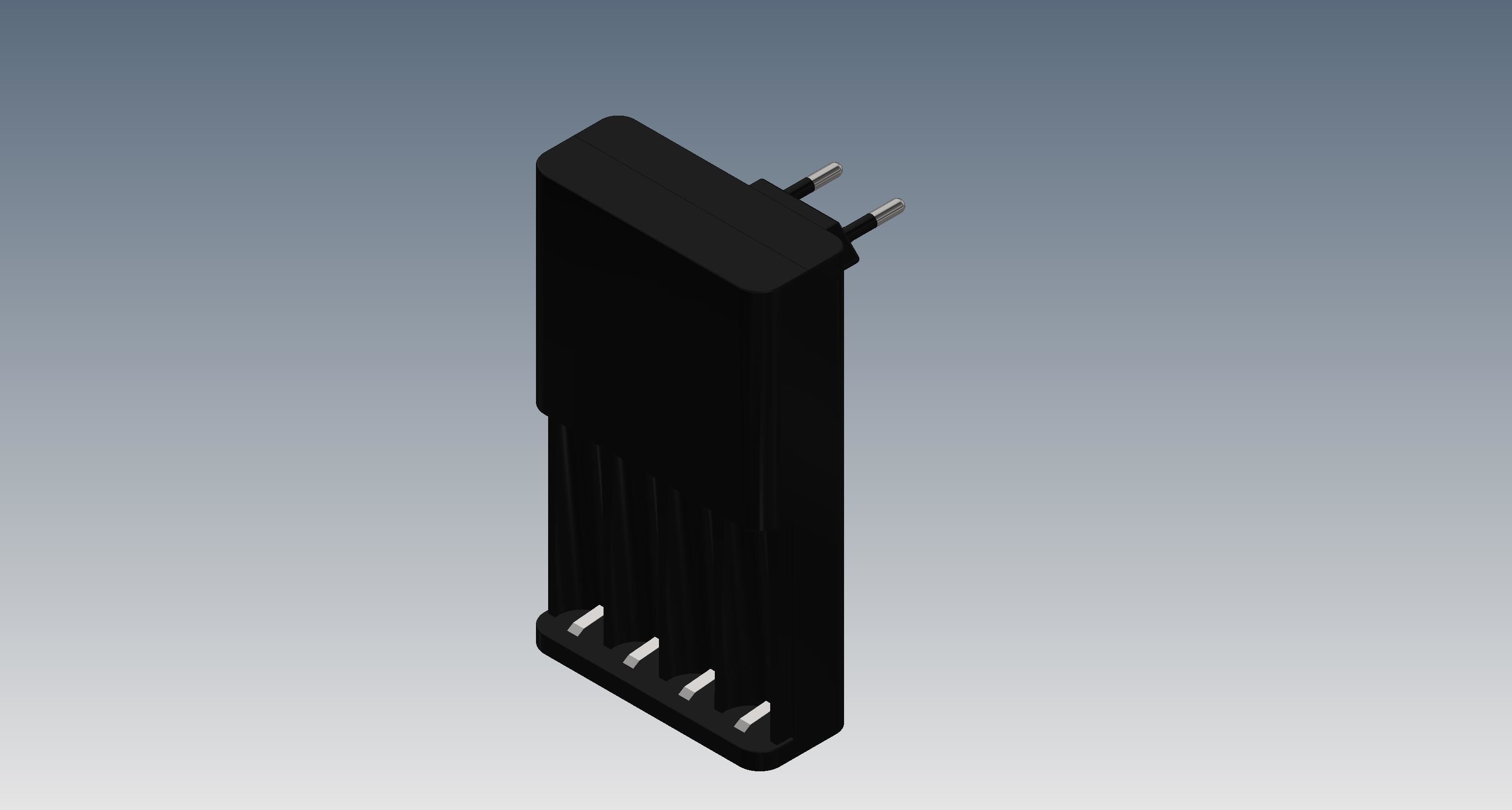 Battery charger for AA batteries  3D model_8