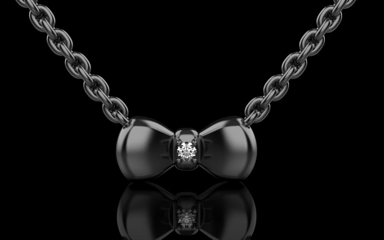 Bow pendant model 884 3D print model_14