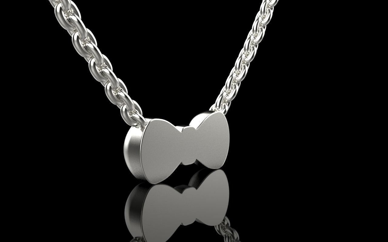 Bow pendant model 884 3D print model_34