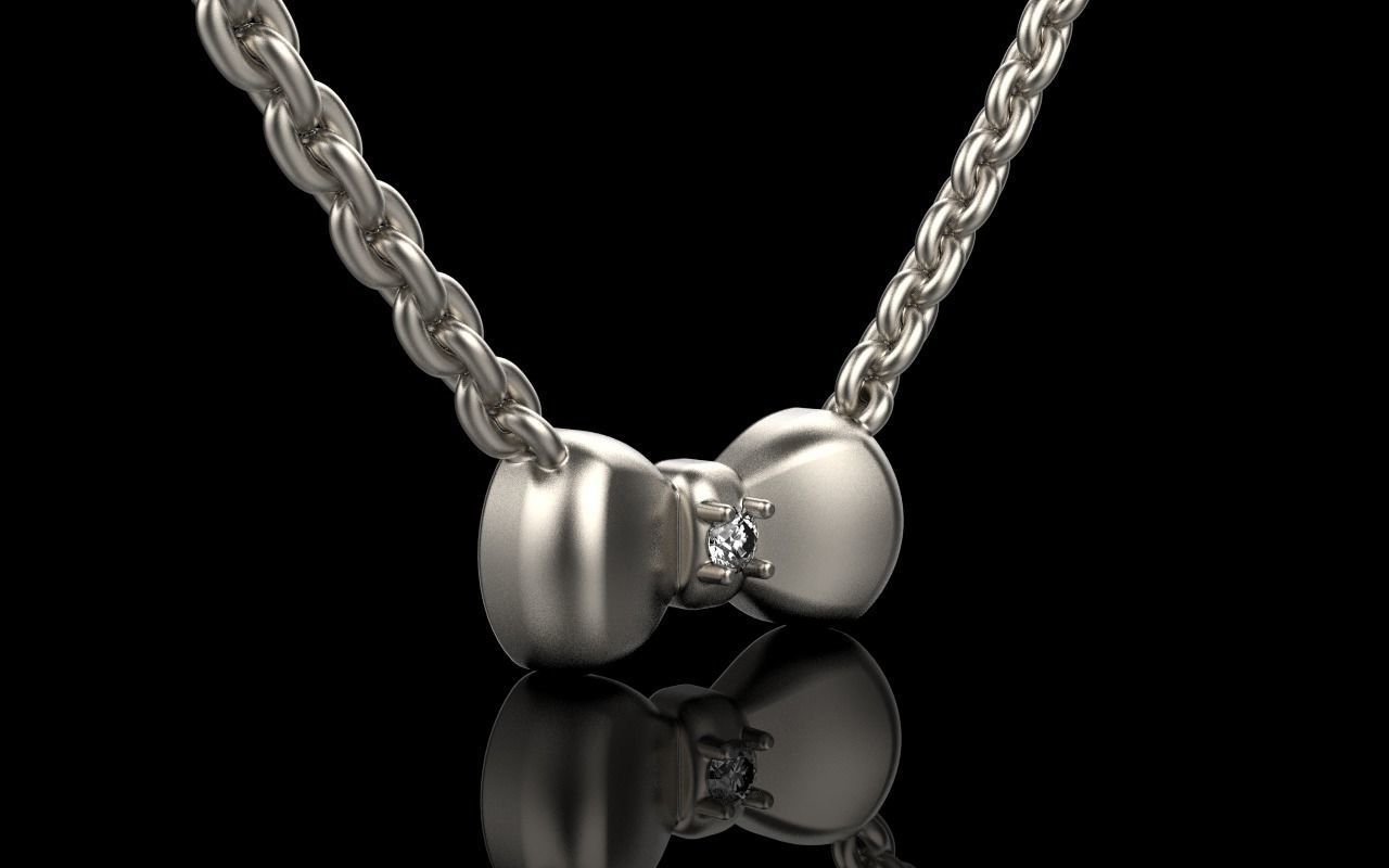 Bow pendant model 884 3D print model_19
