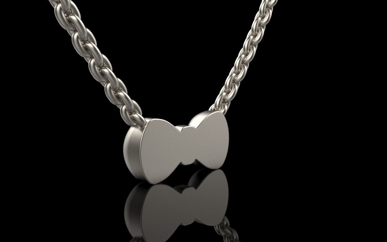 Bow pendant model 884 3D print model_31
