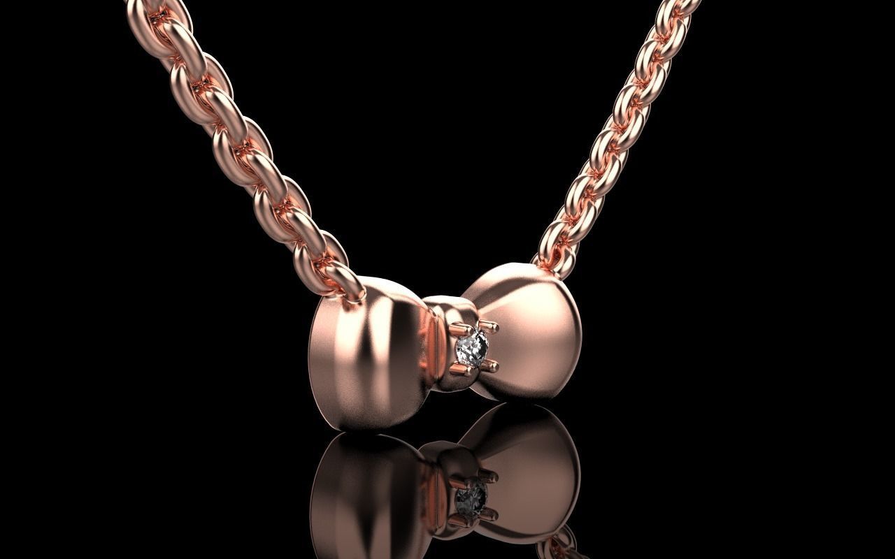 Bow pendant model 884 3D print model_20