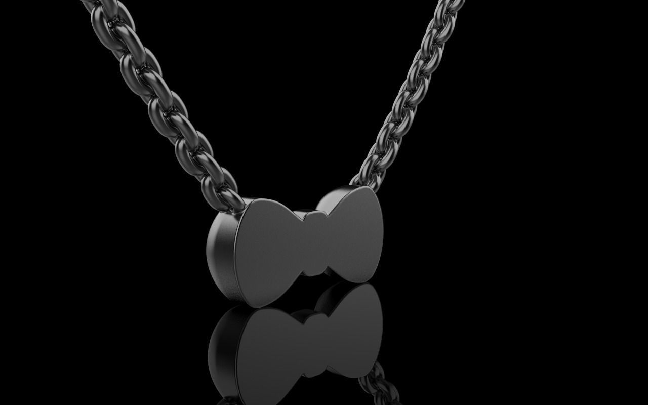 Bow pendant model 884 3D print model_33