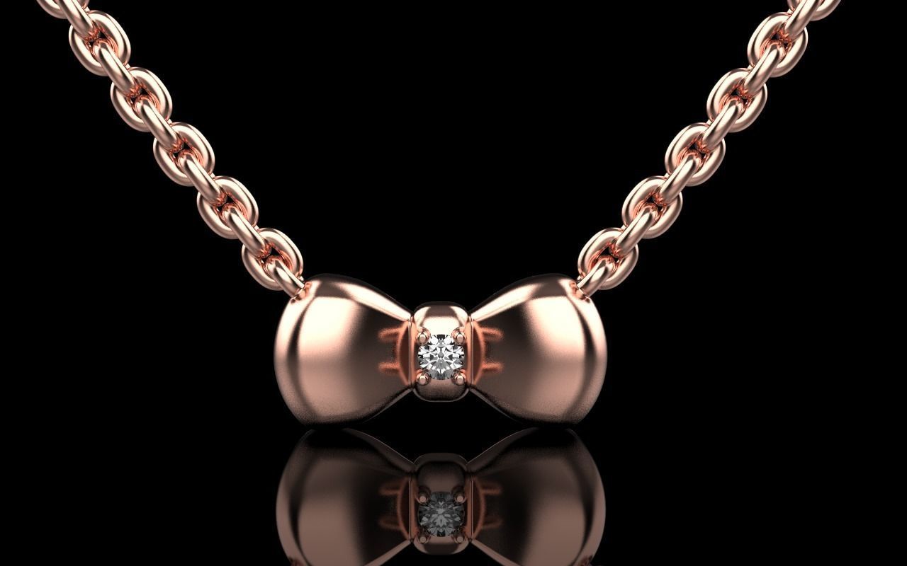 Bow pendant model 884 3D print model_13