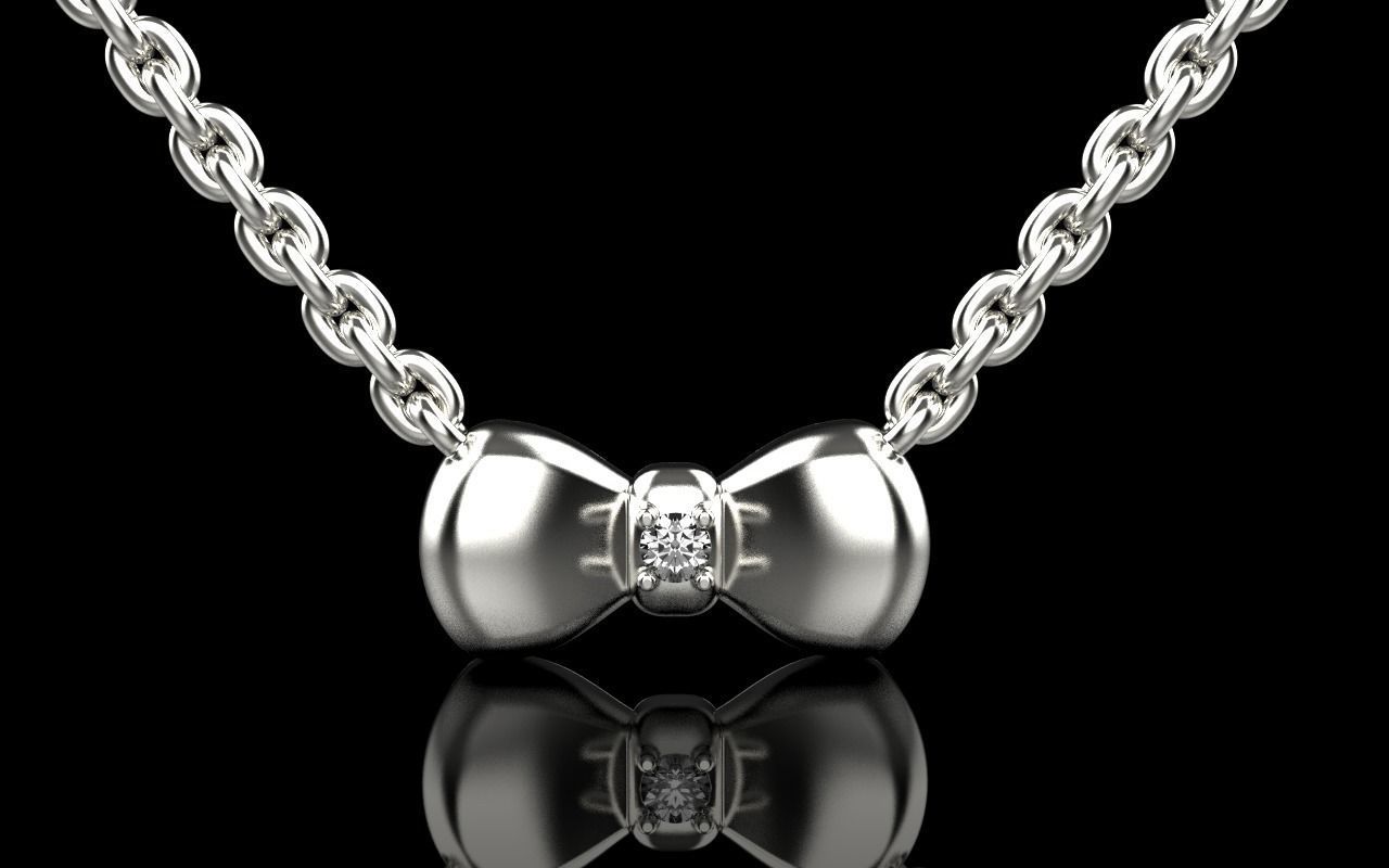 Bow pendant model 884 3D print model_15