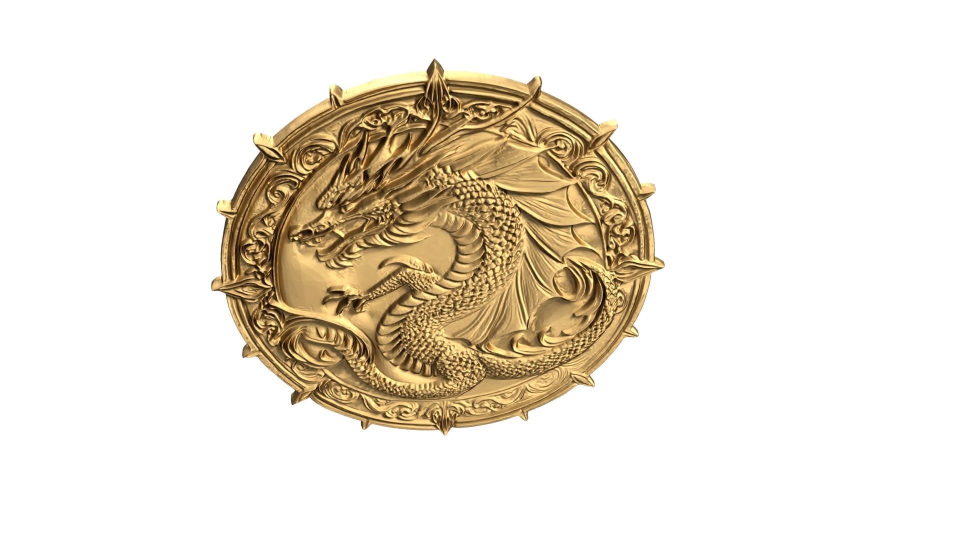 Dragon Pendant 3D print model_4