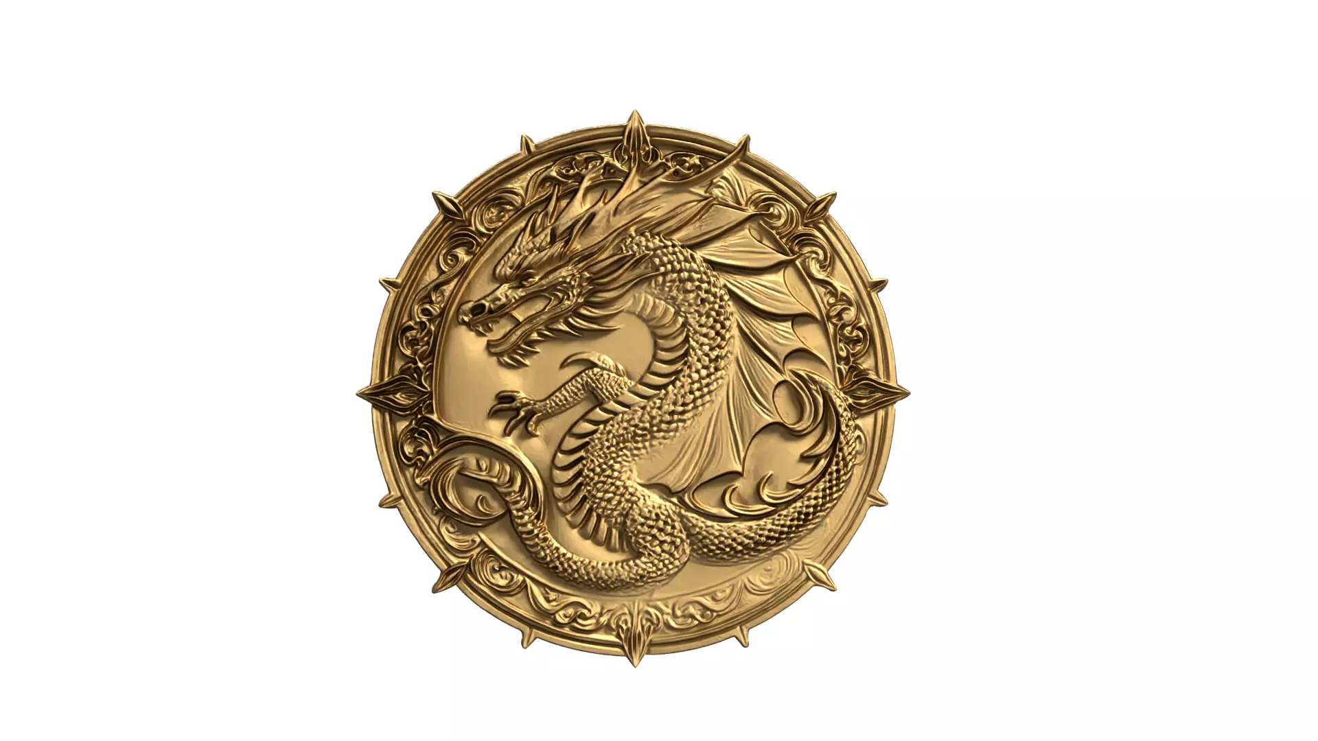 Dragon Pendant 3D print model_0