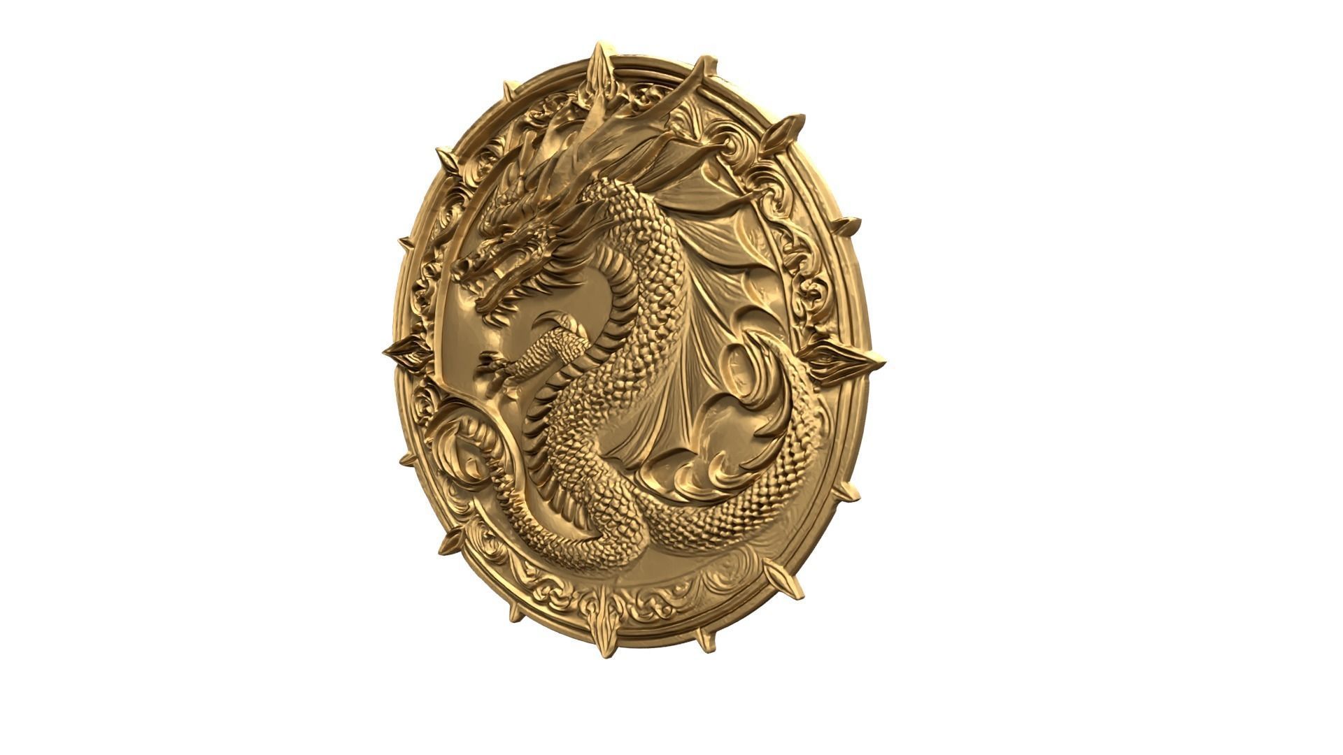 Dragon Pendant 3D print model_2