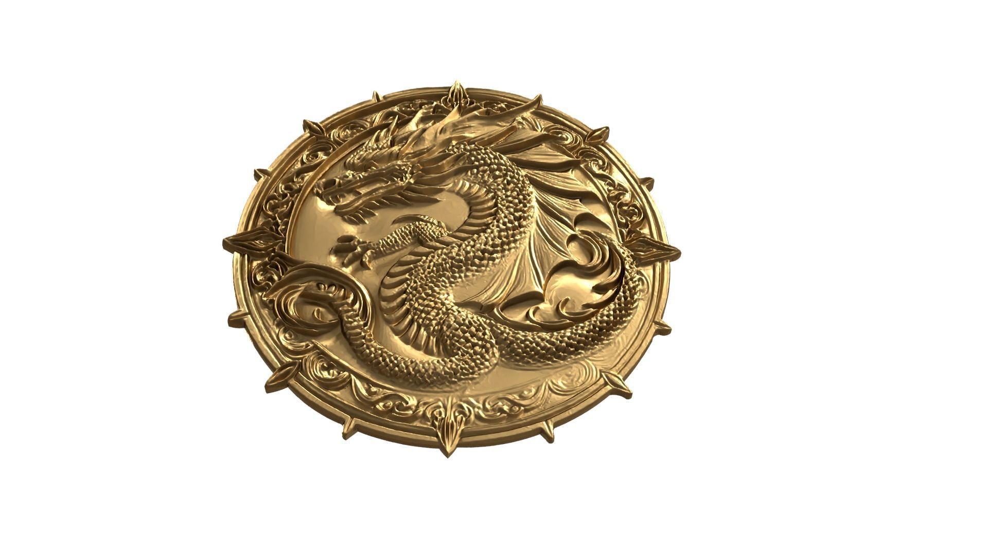 Dragon Pendant 3D print model_3