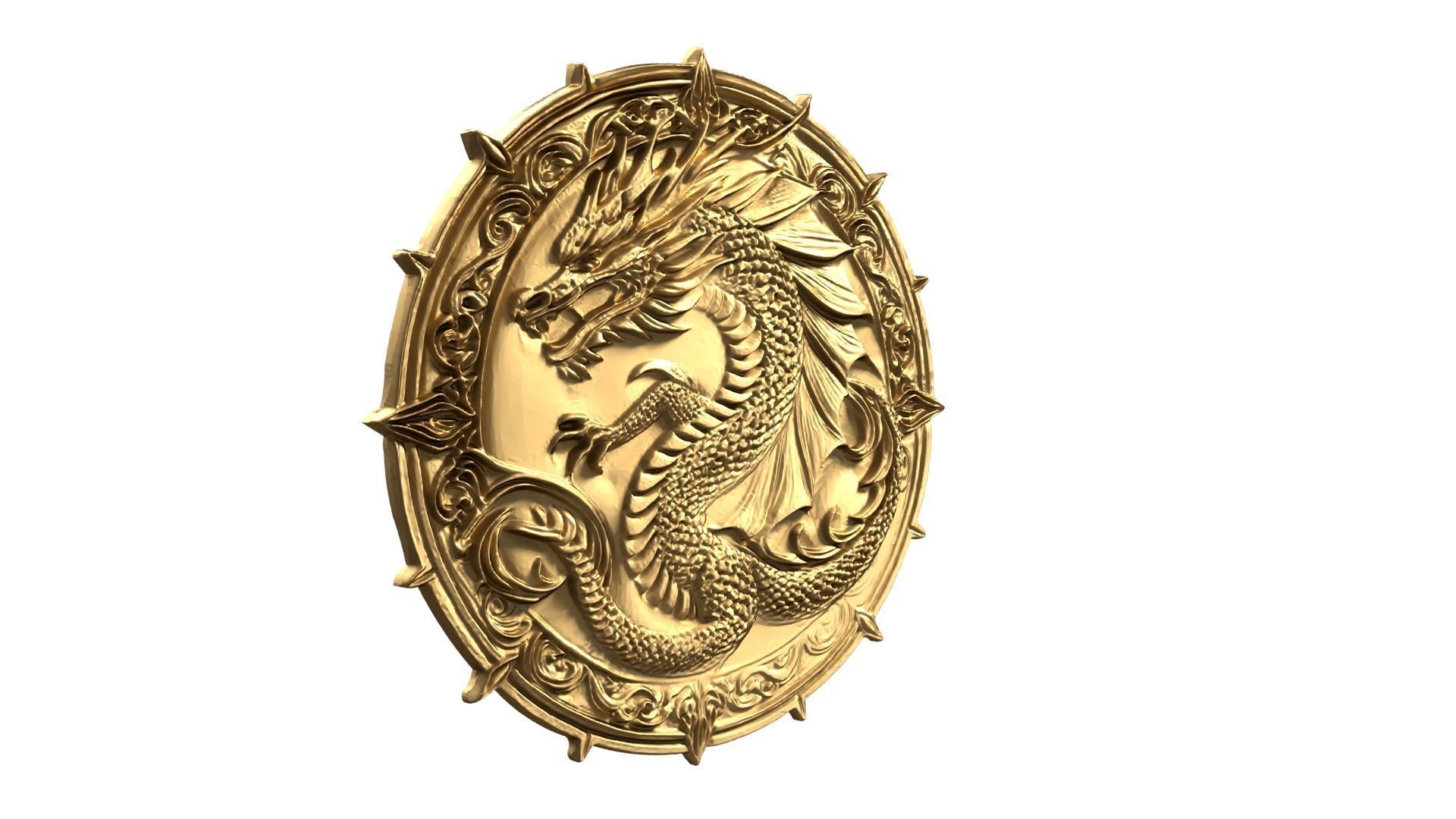 Dragon Pendant 3D print model_1
