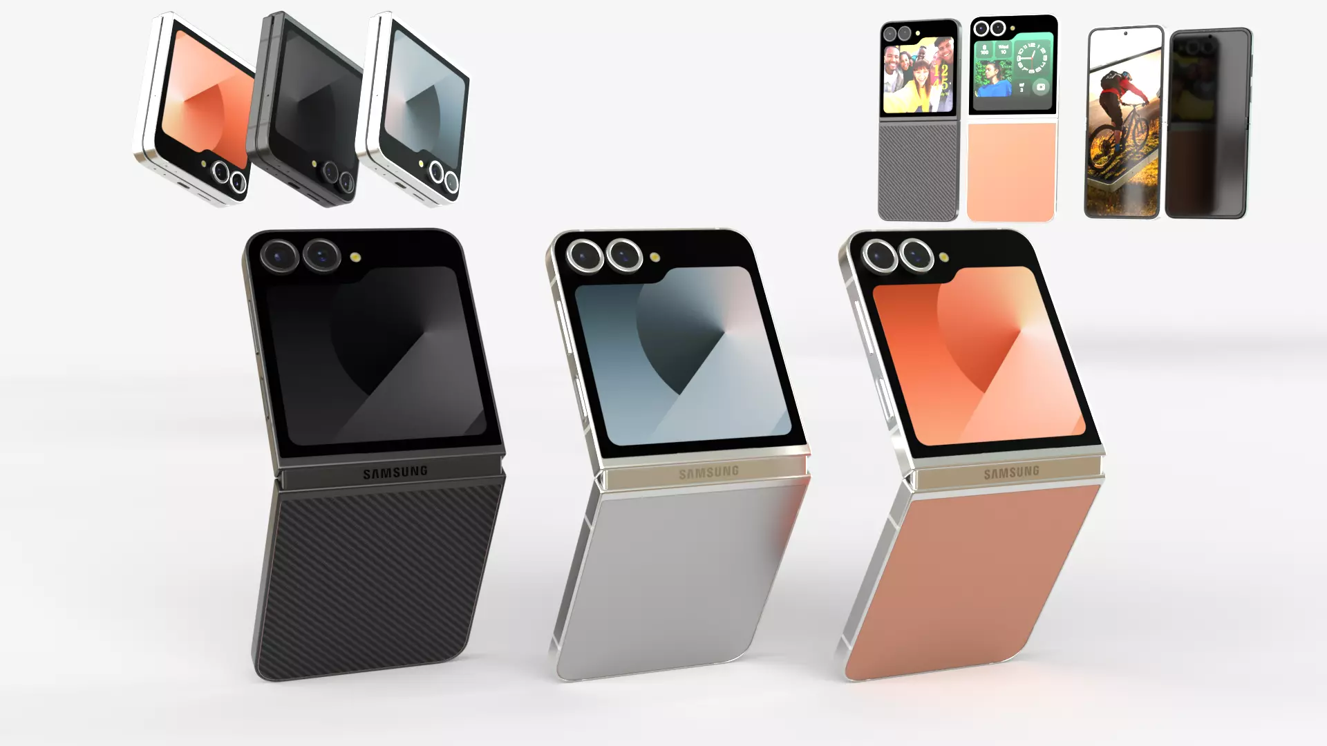 Samsung Galaxy Z Flip 6 Exclusive Colors 3D model_0