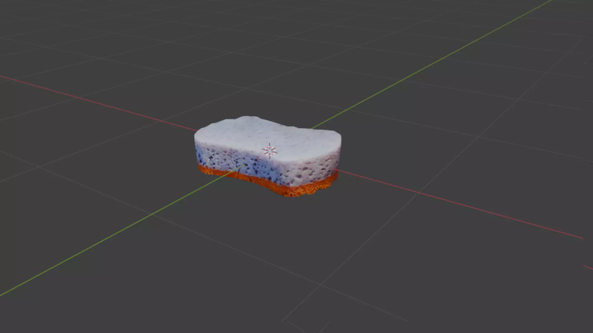 Realistic sponge Low-poly 3D model_0