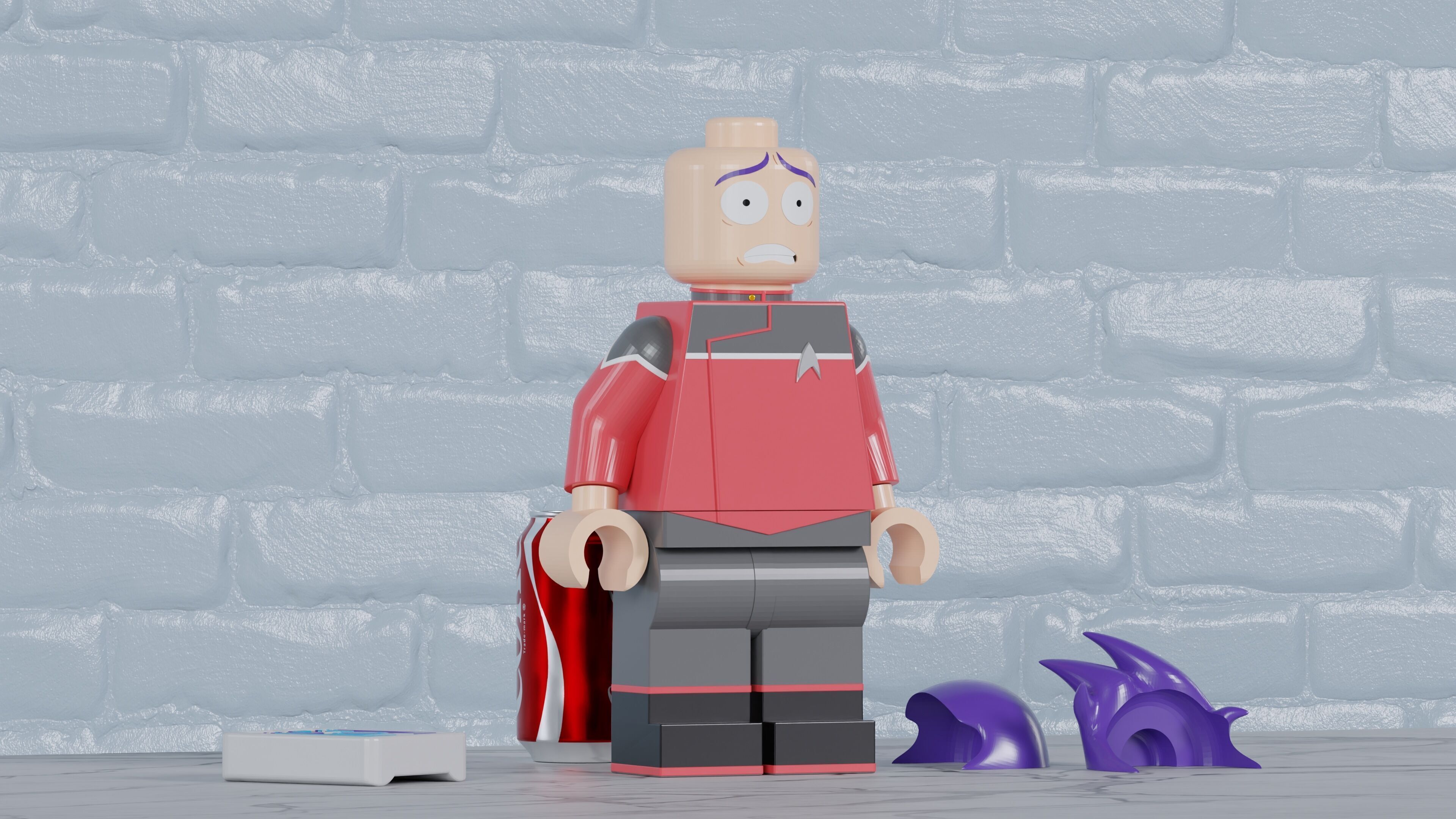 Bradward Boimler Lego Maxifig - Fully Articulated 3D print model_2