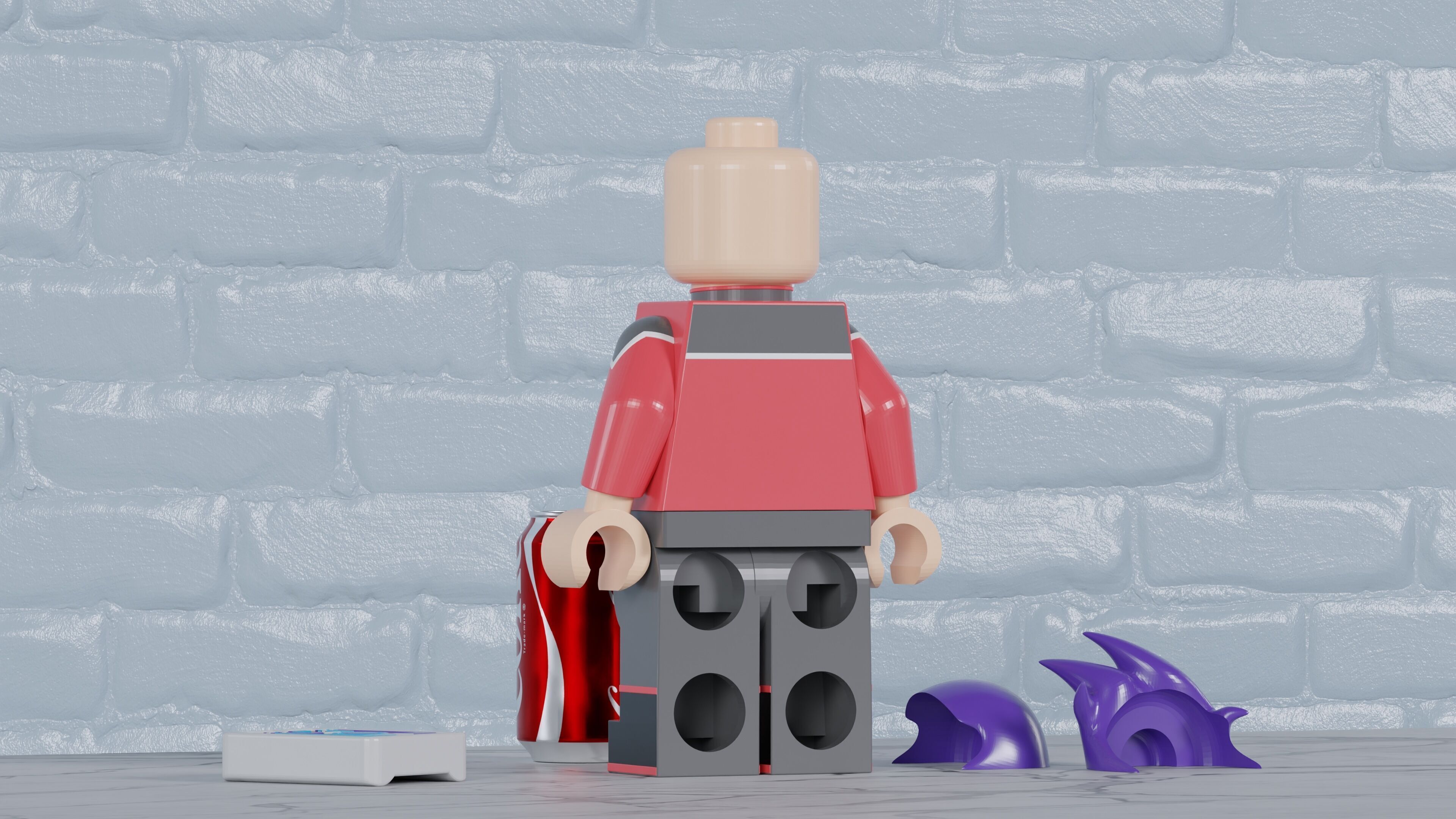 Bradward Boimler Lego Maxifig - Fully Articulated 3D print model_3