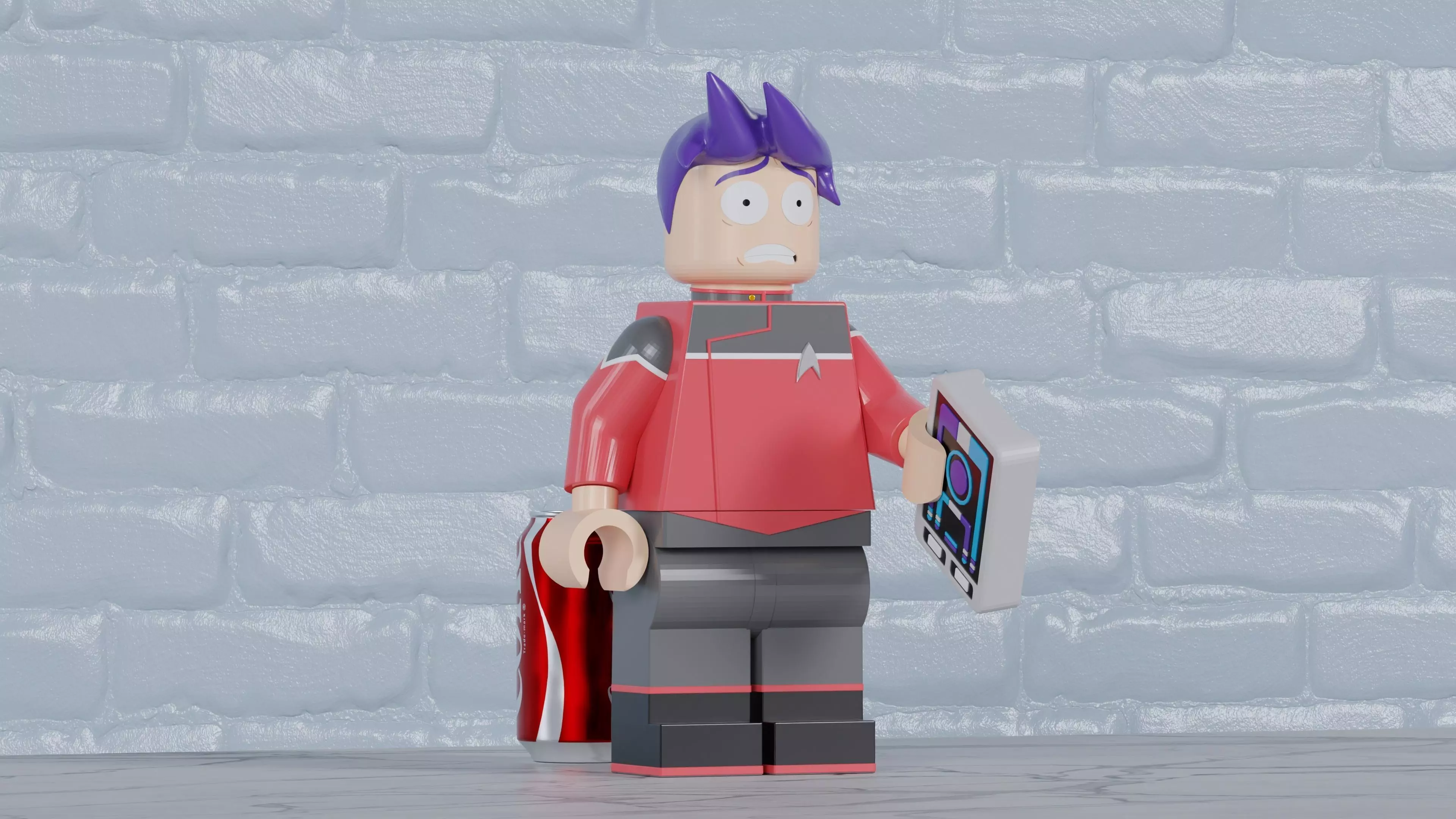 Bradward Boimler Lego Maxifig - Fully Articulated 3D print model_0