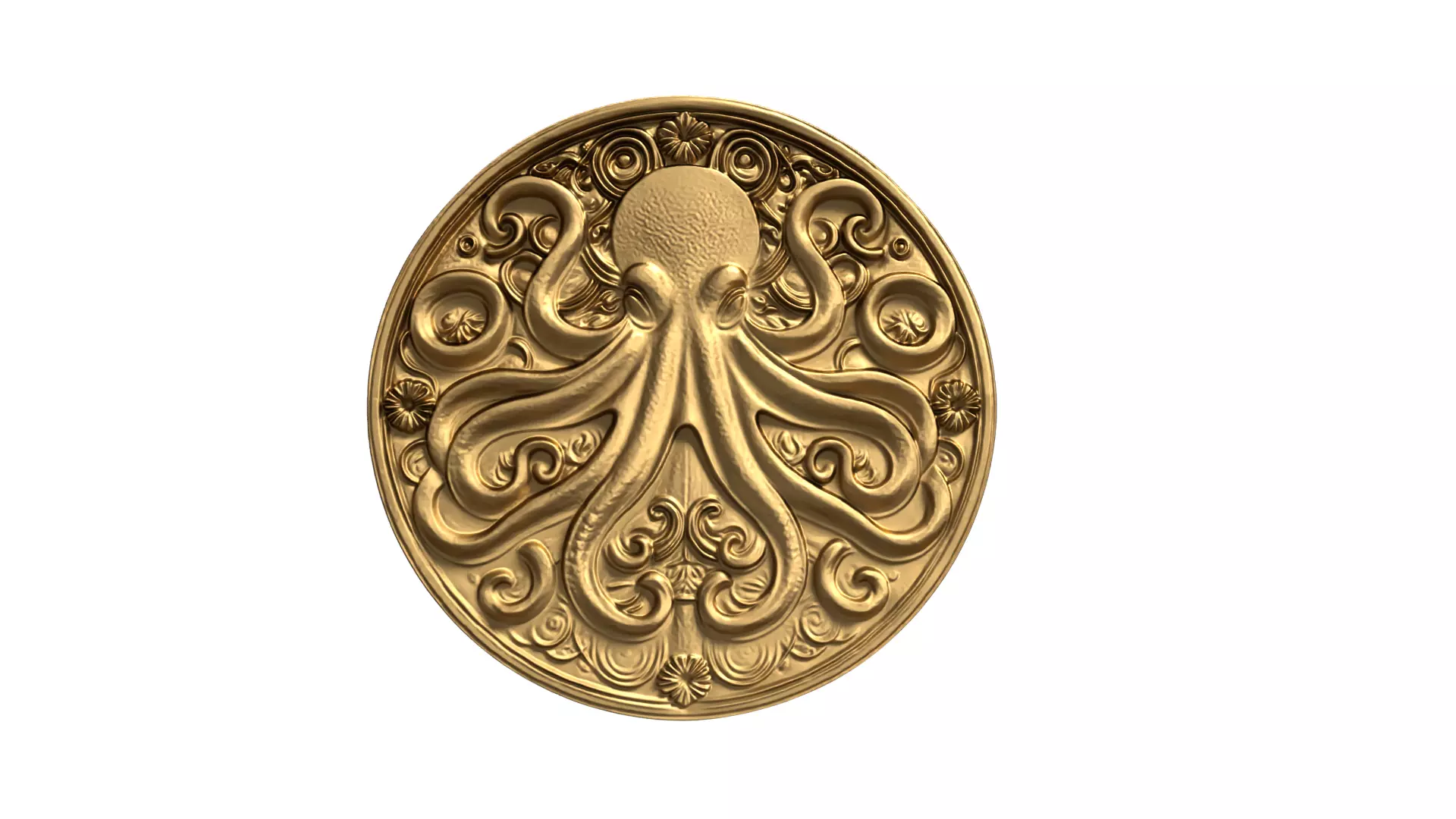 Octopus pendant 3D print model