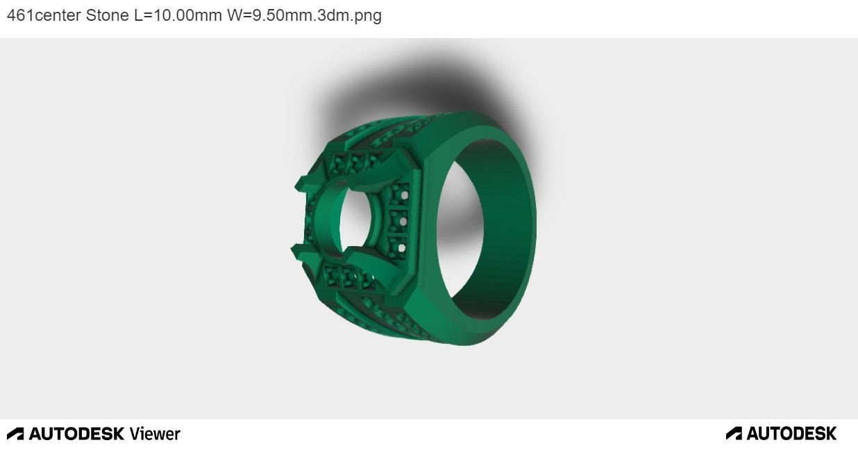 Men Ring with a Round Cut Center Stone 3D print model_5