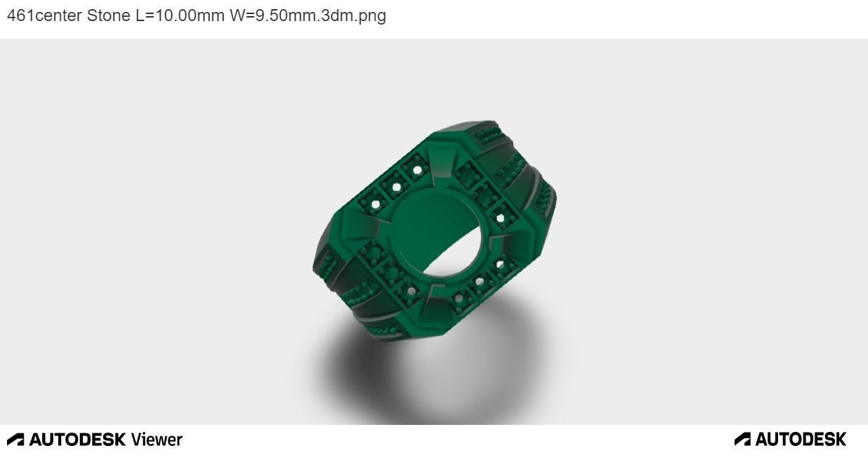 Men Ring with a Round Cut Center Stone 3D print model_7