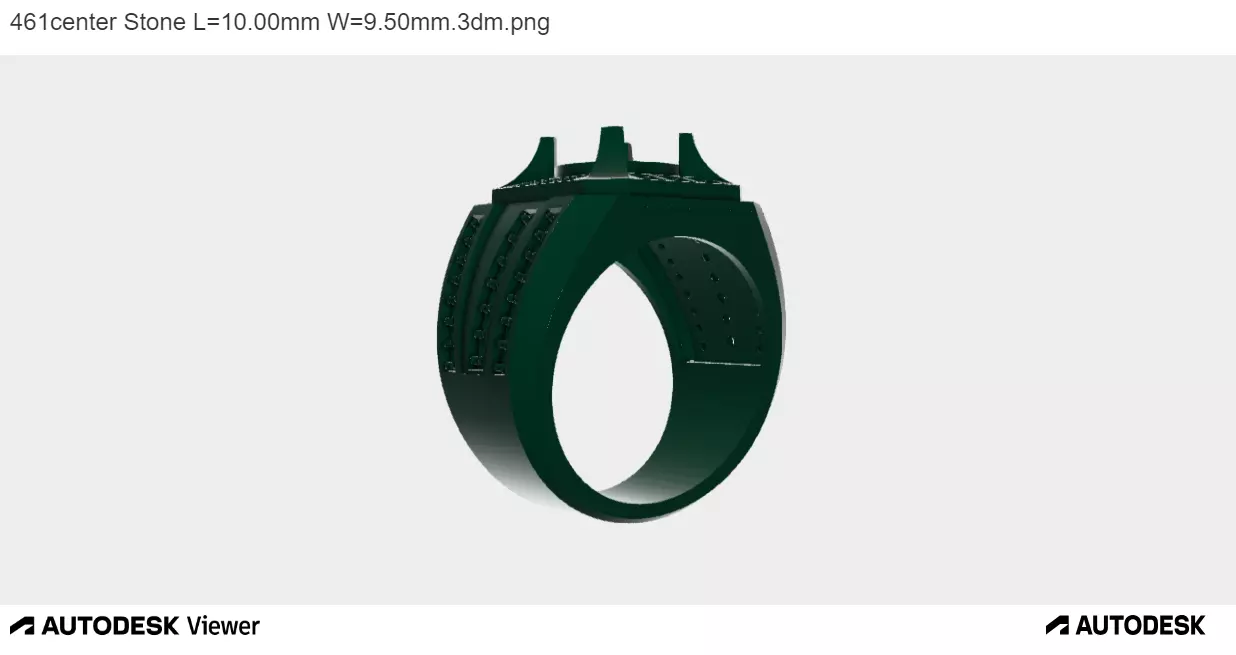 Men Ring with a Round Cut Center Stone 3D print model_0