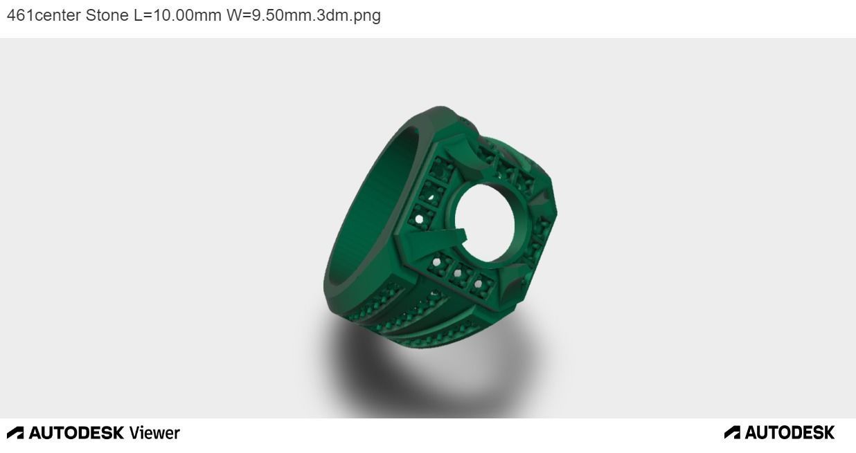 Men Ring with a Round Cut Center Stone 3D print model_6