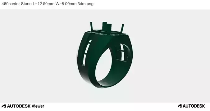 Men Ring with an Emerald Cut Center Stone