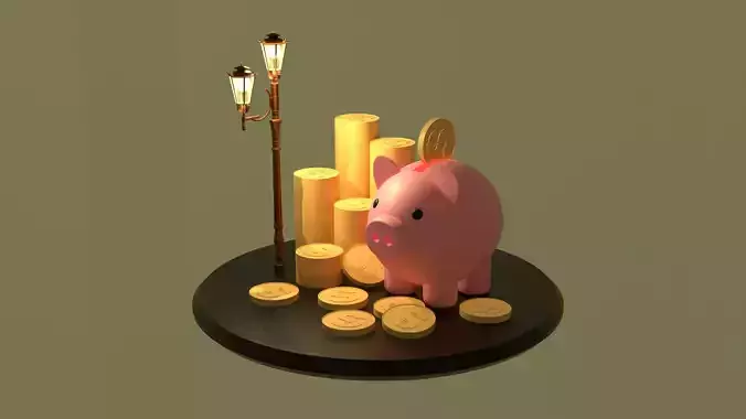 PIGGY BANK LAMP