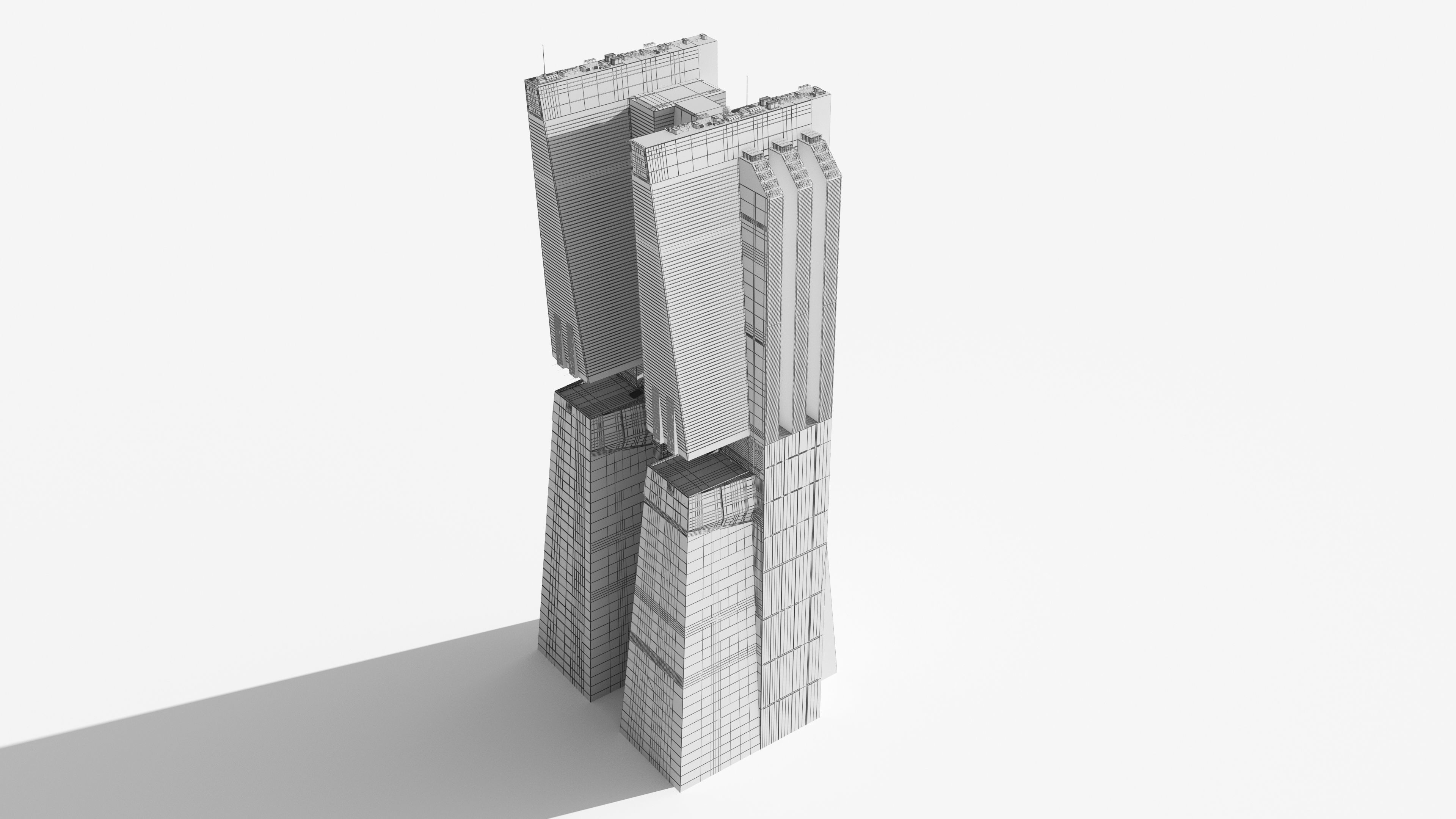 Brutalist Scifi Building 06  3D model_8