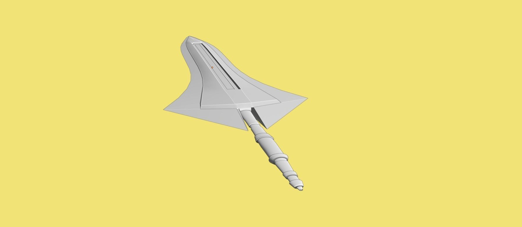 Two Handed Sword - Fantasy Low-poly 3D model_28